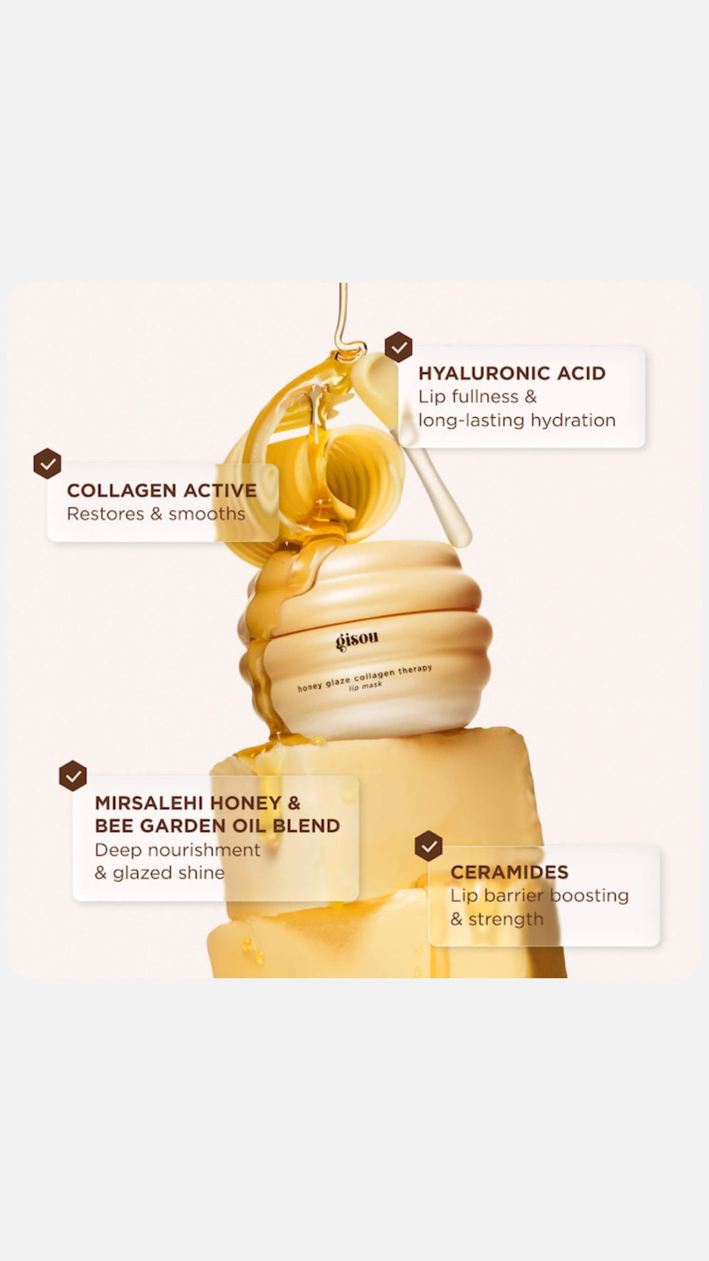 Gisou Honey Glaze Collagen Therapy Lip Mask