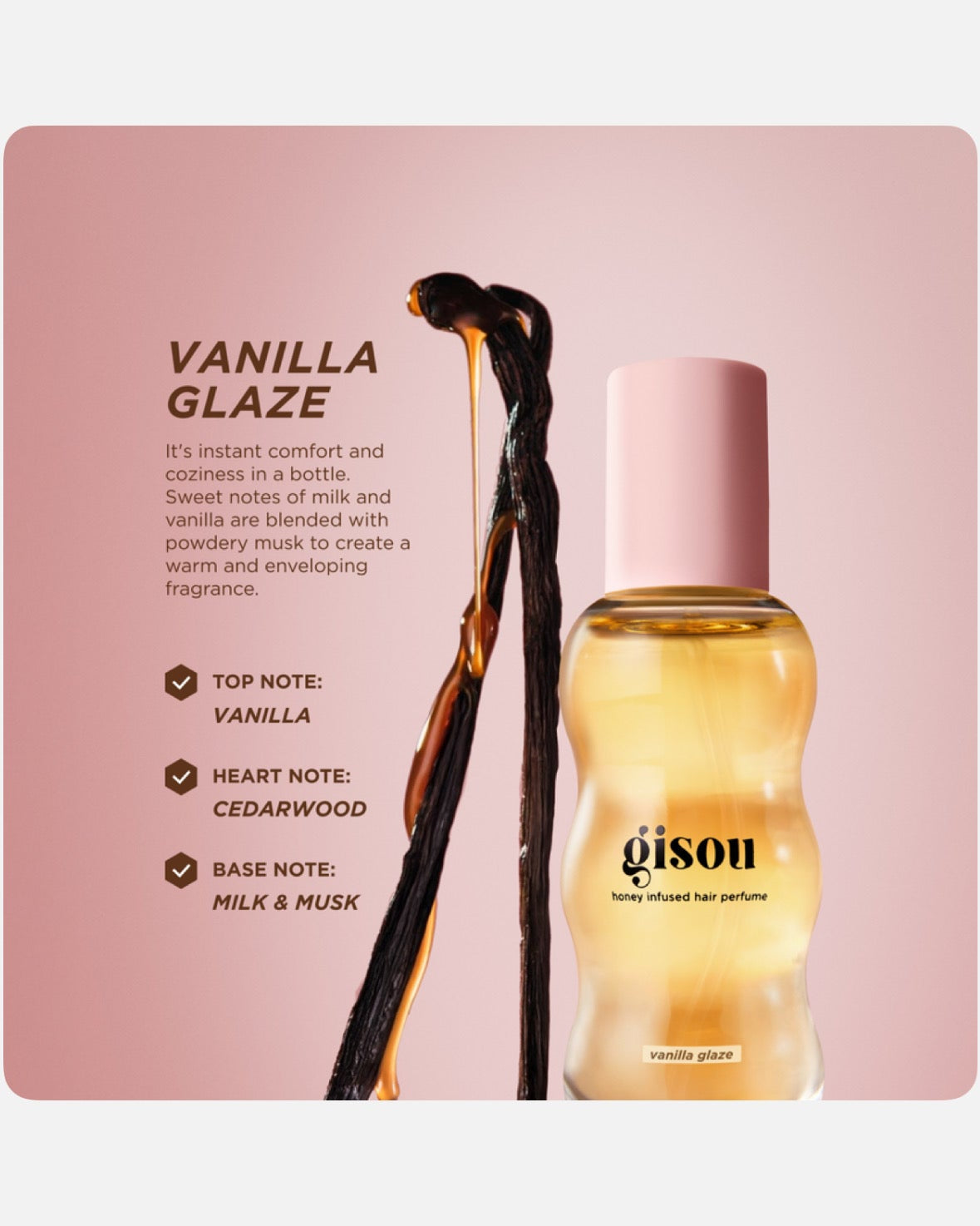 Gisou Honey Infused Vanilla Glaze Hair Perfume