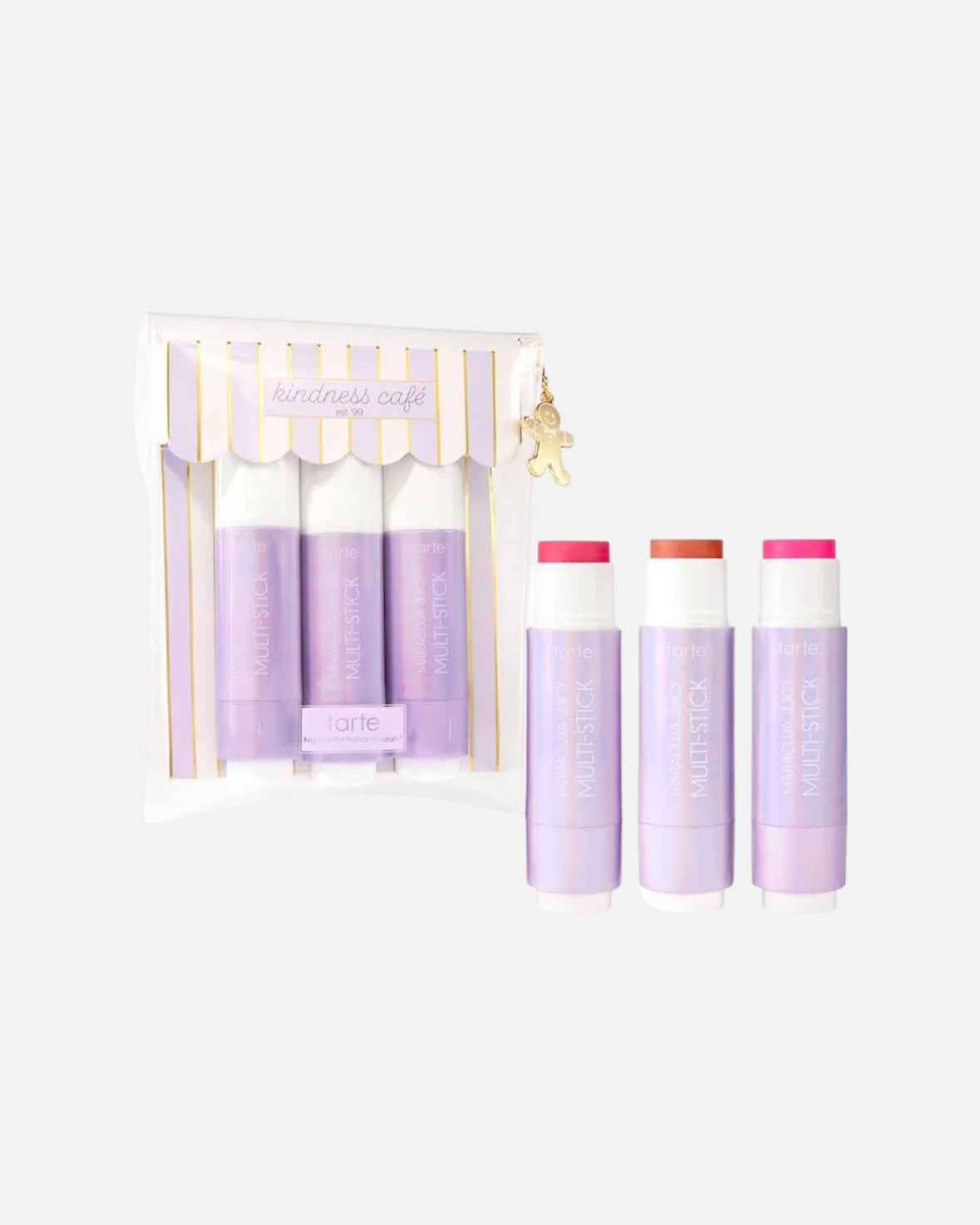 tarte cheek soufflé maracuja juicy blush and lip multi-stick trio