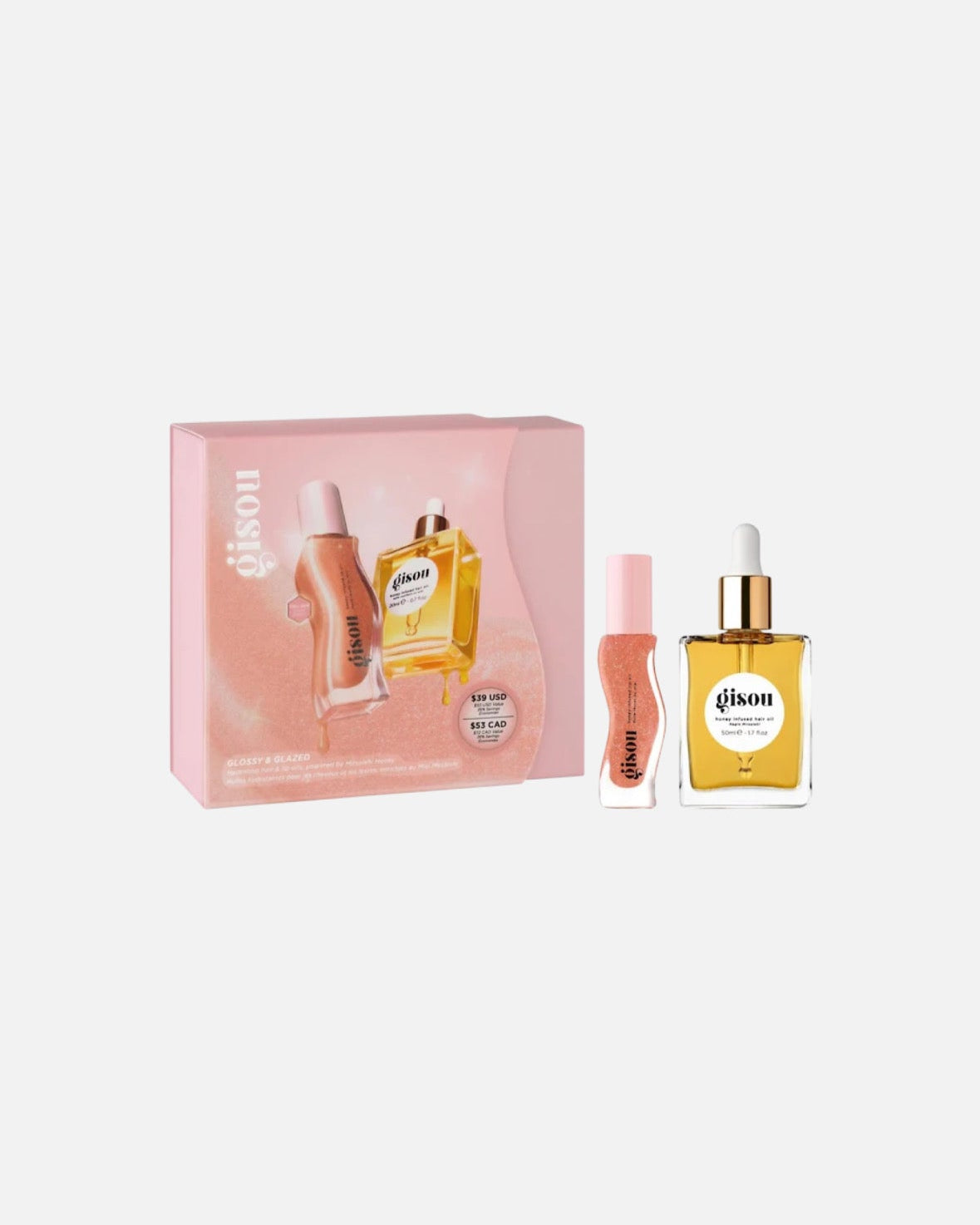 Gisou Glossy & Glazed Hair & Lip Oil Gift Set