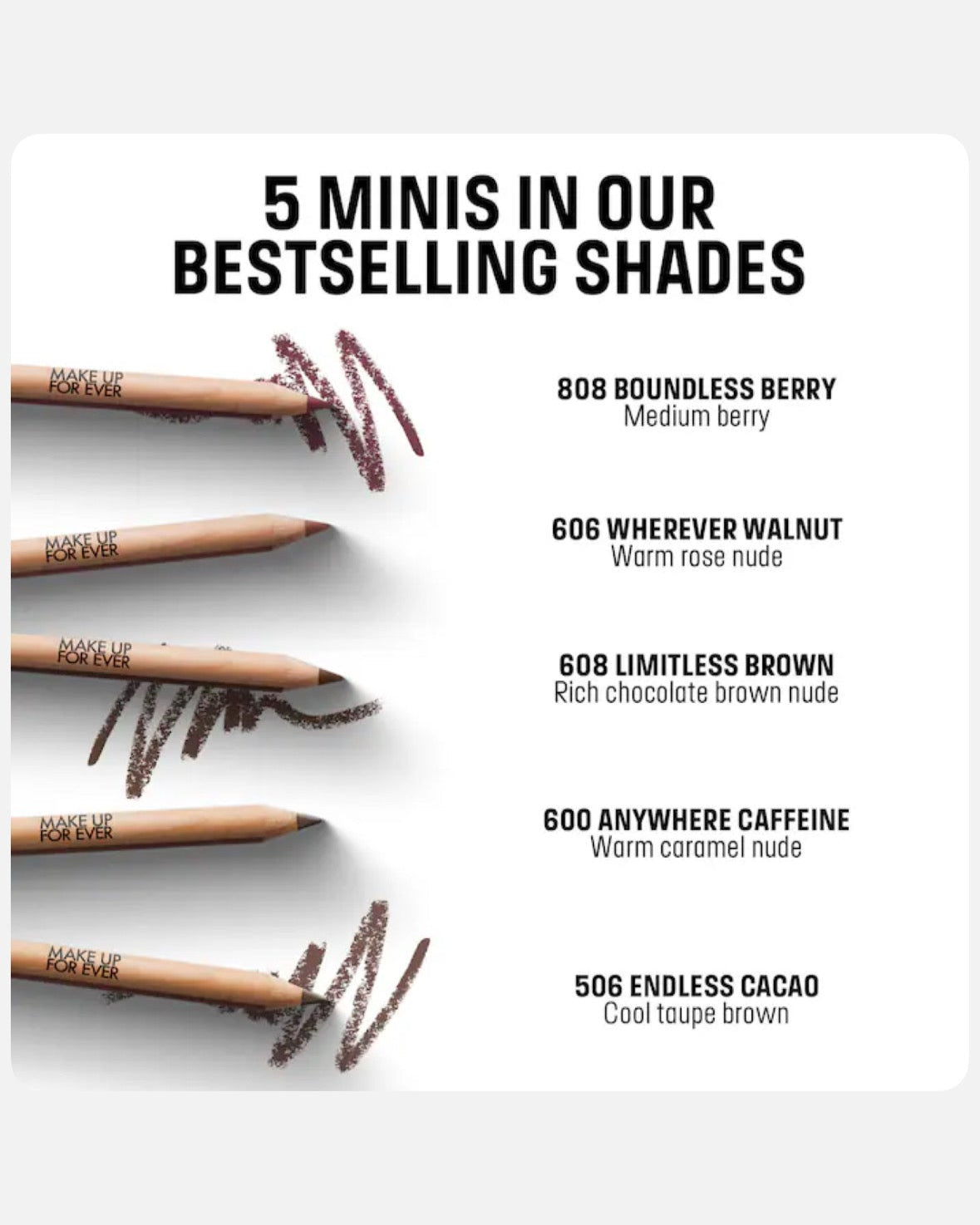 MAKE UP FOR EVER Mini Artist Color Lip Pencils Set