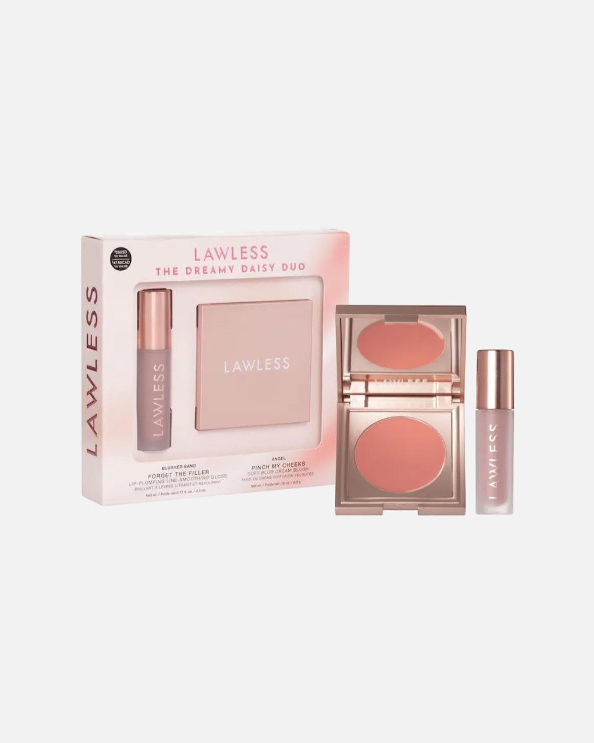 LAWLESS The Dreamy Daisy Lip-Plumping Gloss and Cream Blush Set