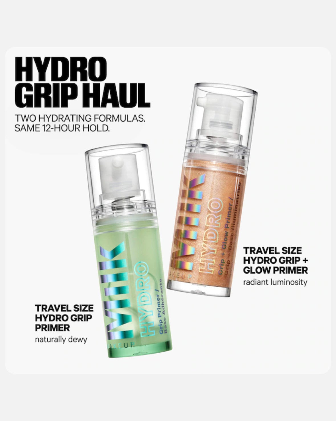 MILK MAKEUP Hydro Grip Haul Travel-Size Primer Duo