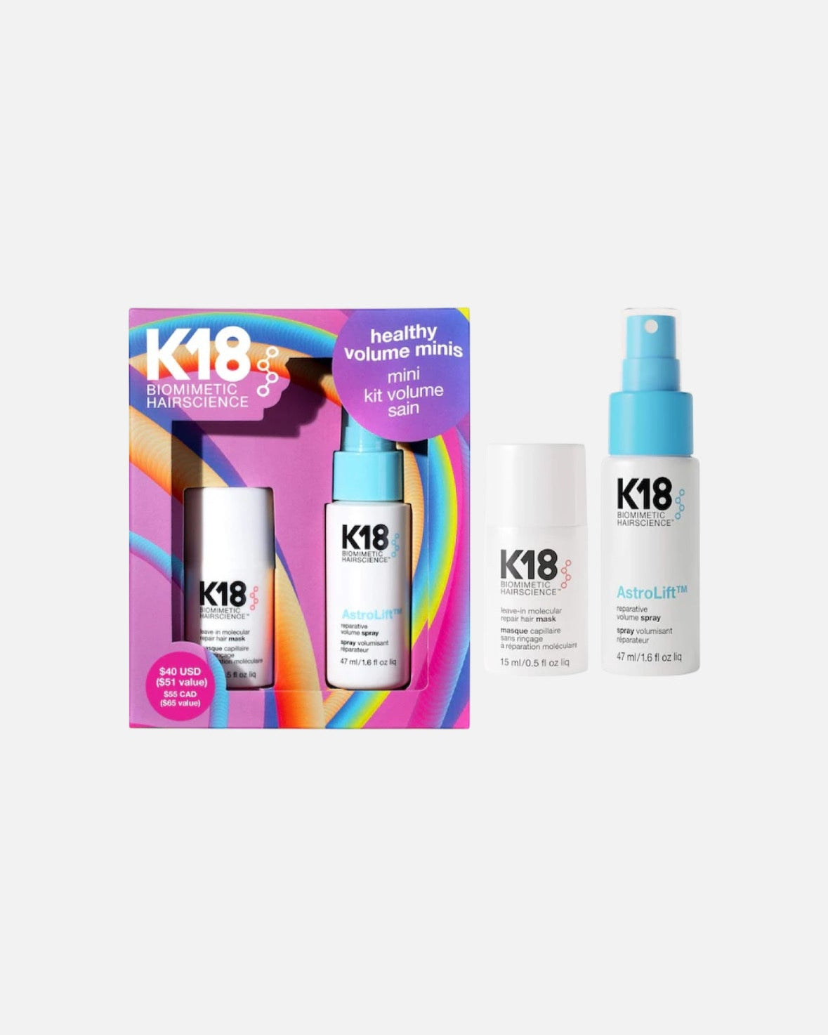 K18 Biomimetic Hairscience Healthy Volume Minis Hair Gift Set