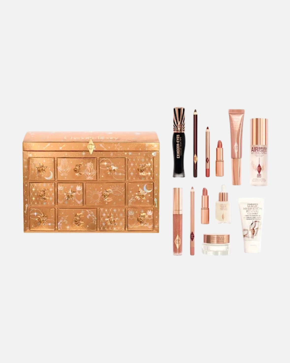 Charlotte Tilbury Beauty Treasure Chest “12 Door Beauty Advent Calendar”