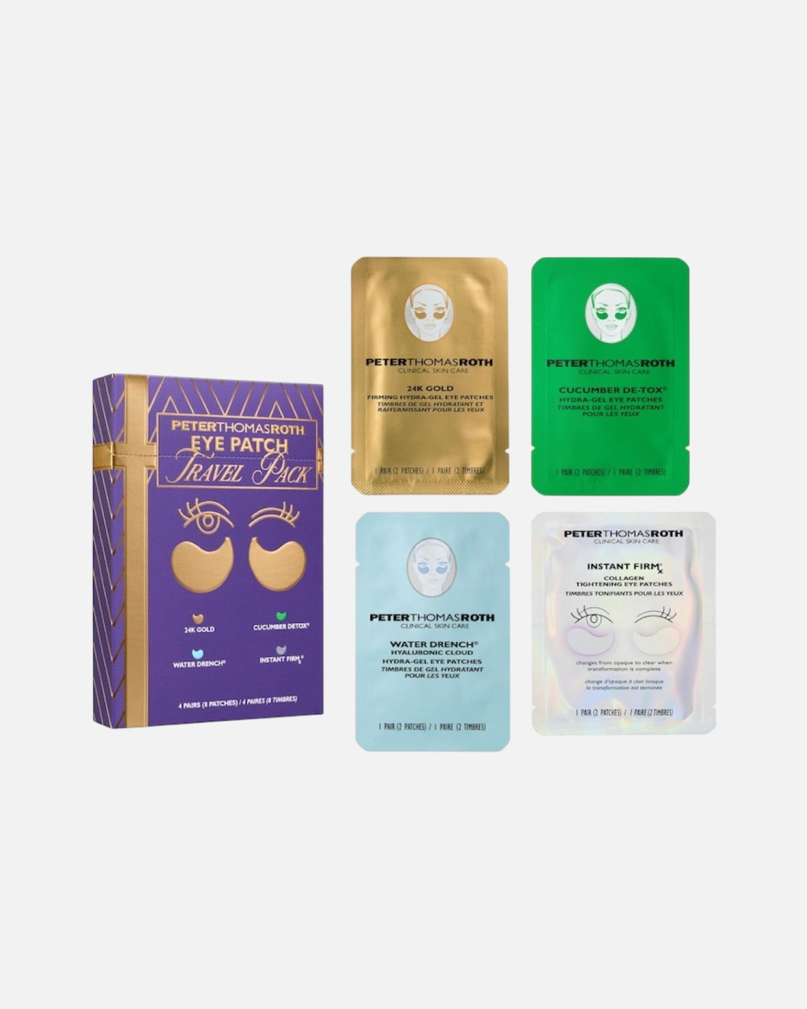 Peter Thomas Roth Eye Mask Patches Travel Gift Set for Fine Lines, Dark Circles, Puffiness and Dryness