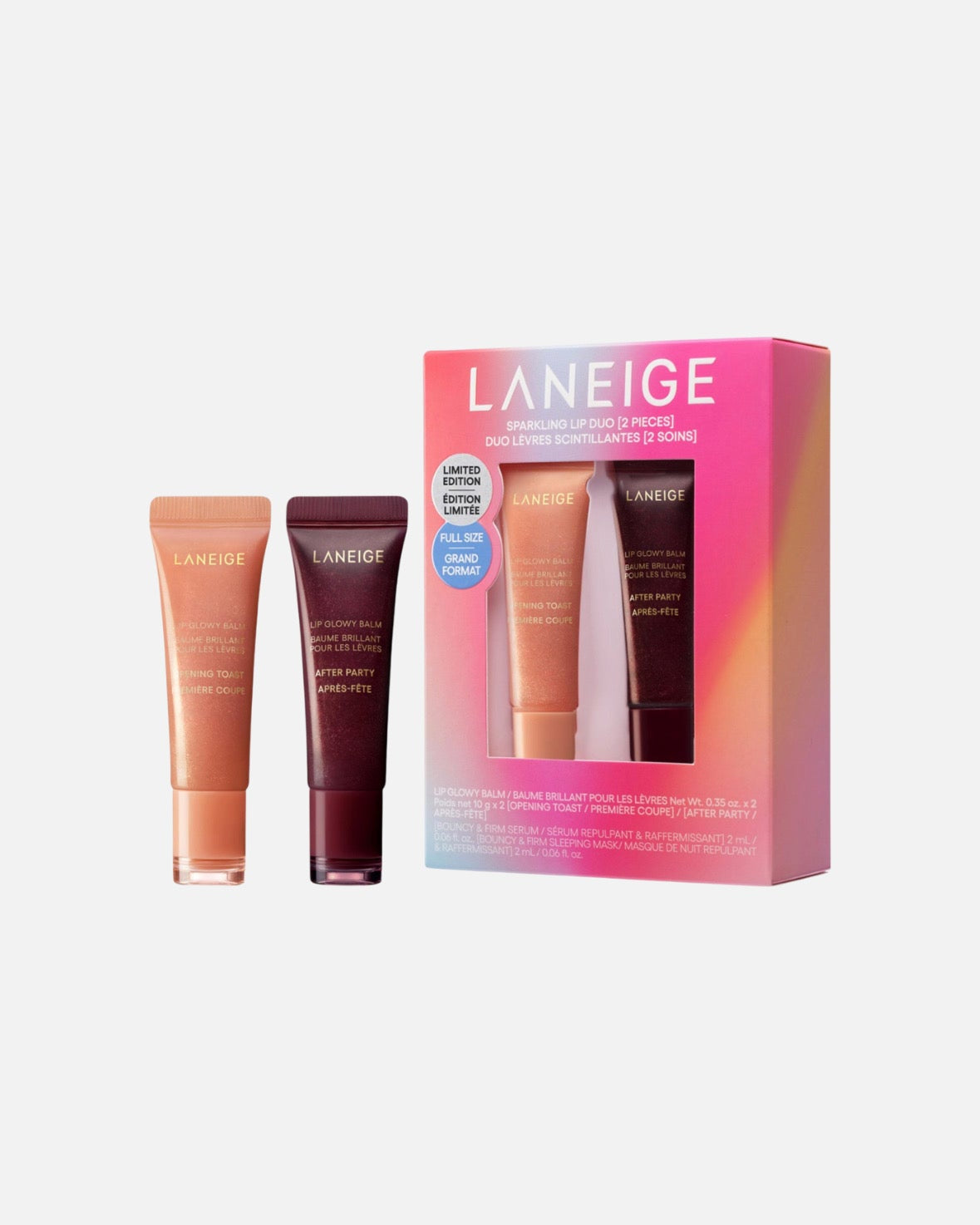 LANEIGE  Sparkling Shimmer Lip Glowy Balm Duo Gift Set