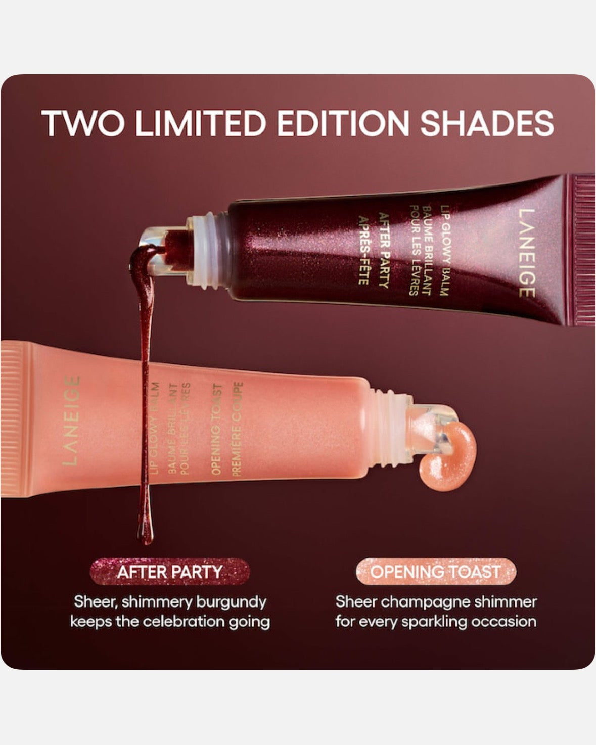 LANEIGE  Sparkling Shimmer Lip Glowy Balm Duo Gift Set