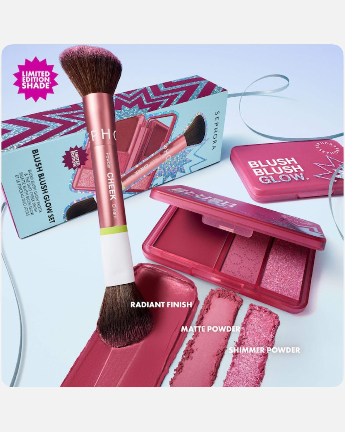 SEPHORA COLLECTION Blush Blush Glow Cheek Palette & Brush Set