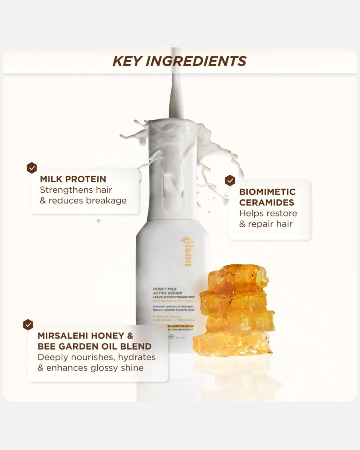 Gisou Honey Milk Active Repair Leave-In Conditioner Mist 150ml