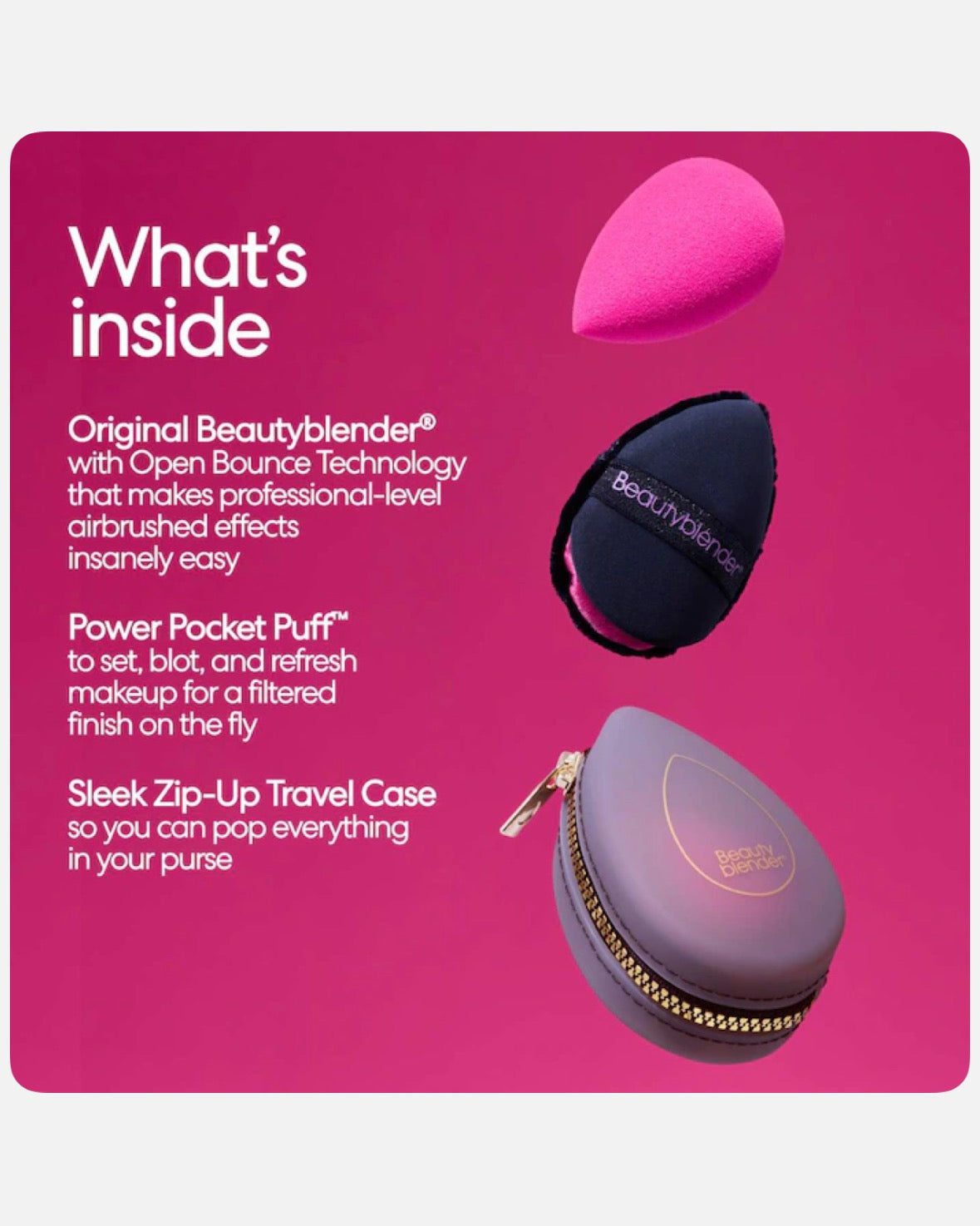 Beautyblender Midnight Blend & Blur Set with Powder Puff and Beautyblender®