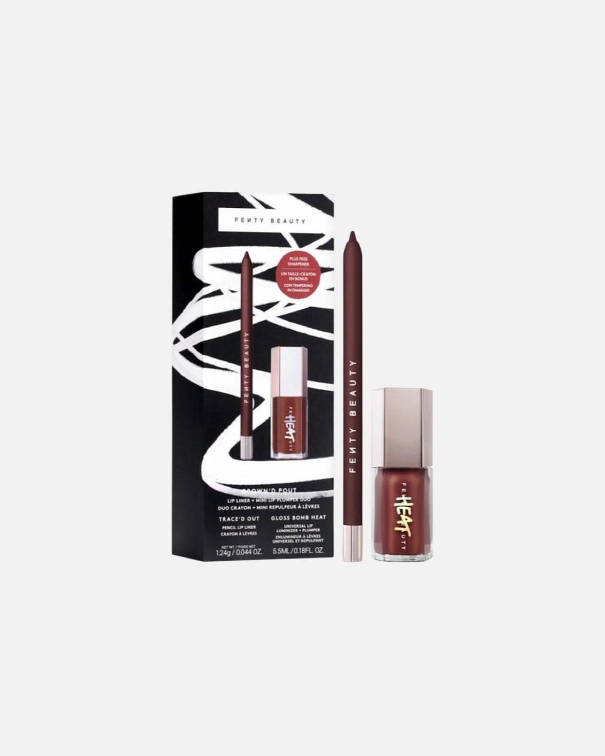 Fenty Beauty by Rihanna Brown'd Pout Lip Liner + Mini Lip Plumper Duo