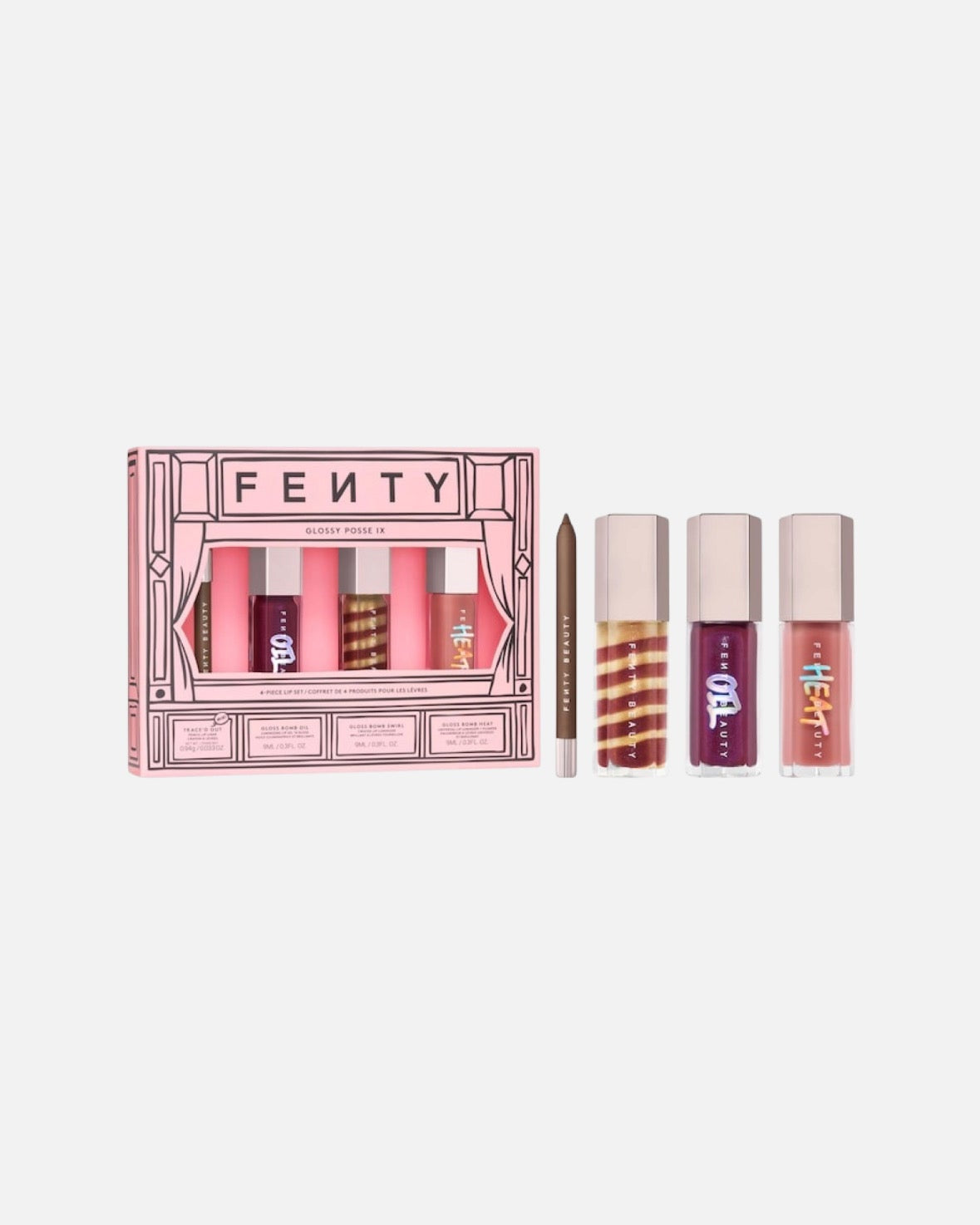 Fenty Beauty by Rihanna Glossy Posse IX 4-Piece Lip Makeup Gift Set