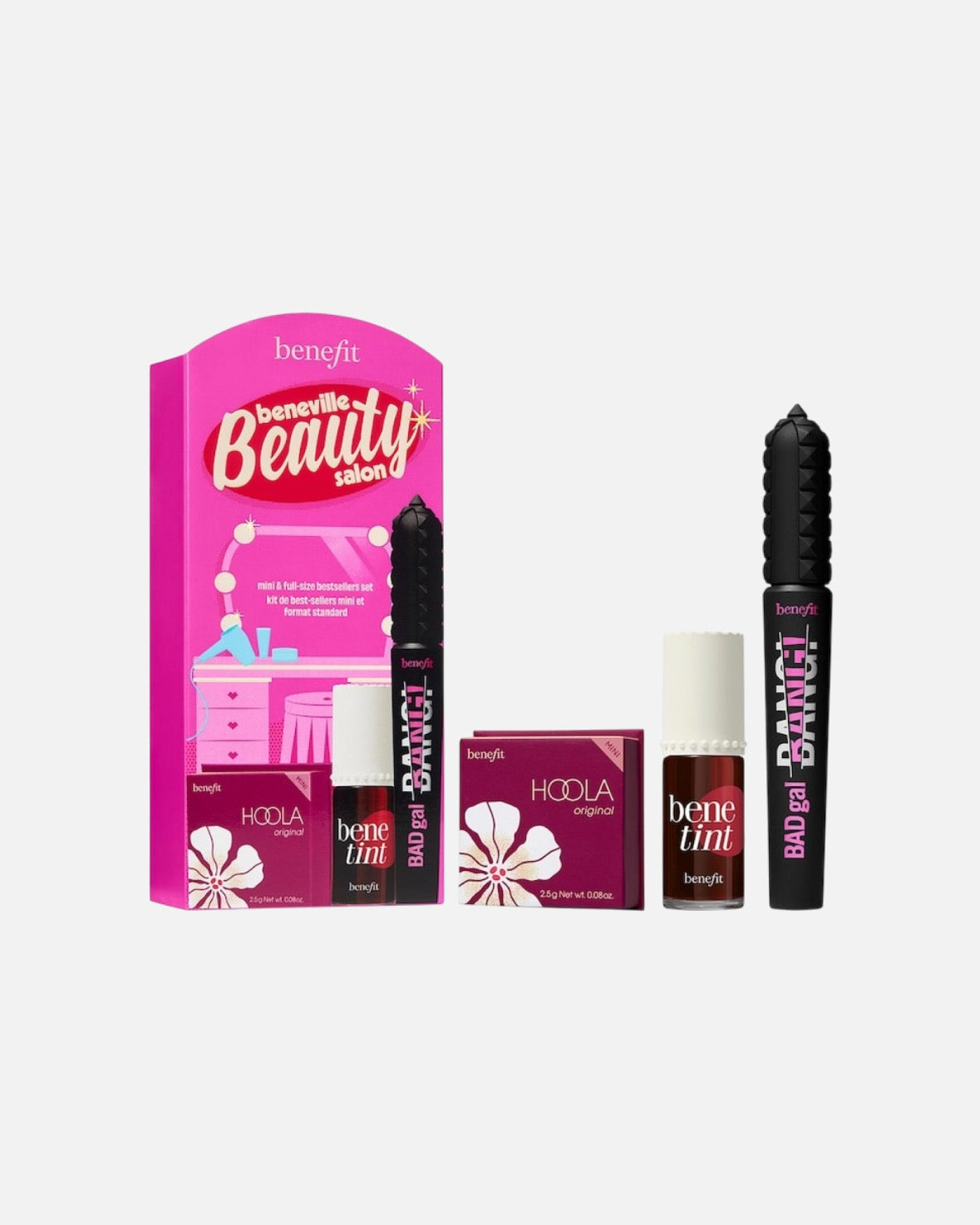 Benefit Cosmetics Beneville Beauty Salon Full-Size & Mini Bestsellers Gift Set
