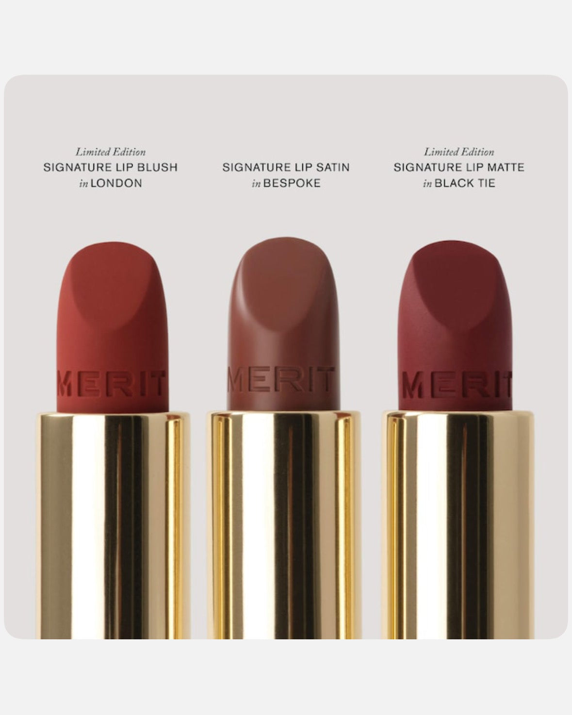 MERIT x Erdem Signature Lip Gift Set