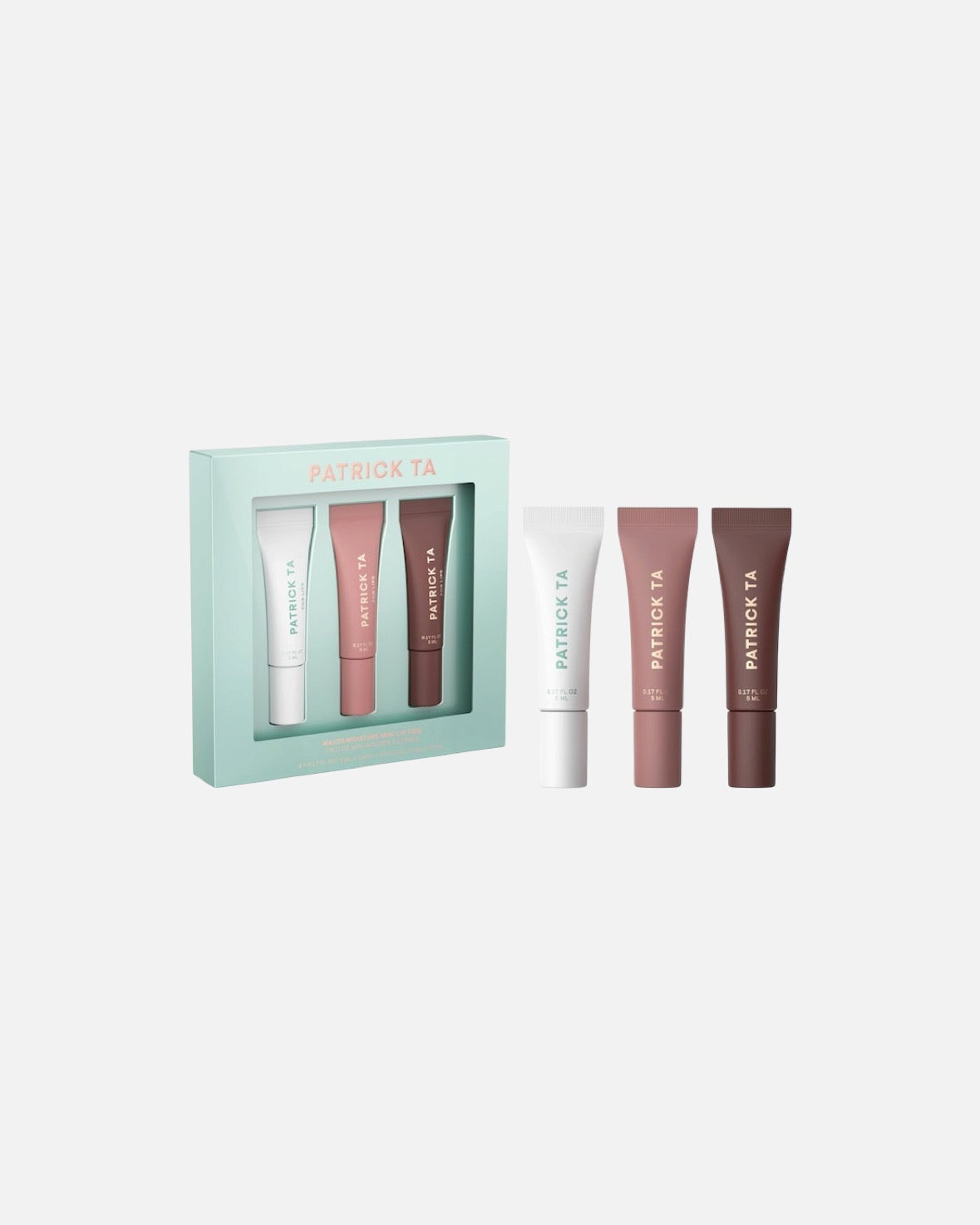 PATRICK TA Mini Major Moisture Smoothing and Hydrating Tinted Lip Balm Trio Makeup Gift Set