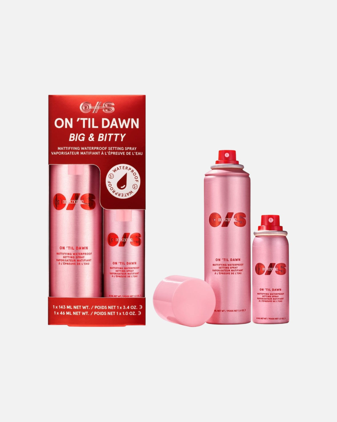 ONE/SIZE by Patrick Starrr On 'Til Dawn Mattifying Waterproof Setting Spray Big & Bitty Duo