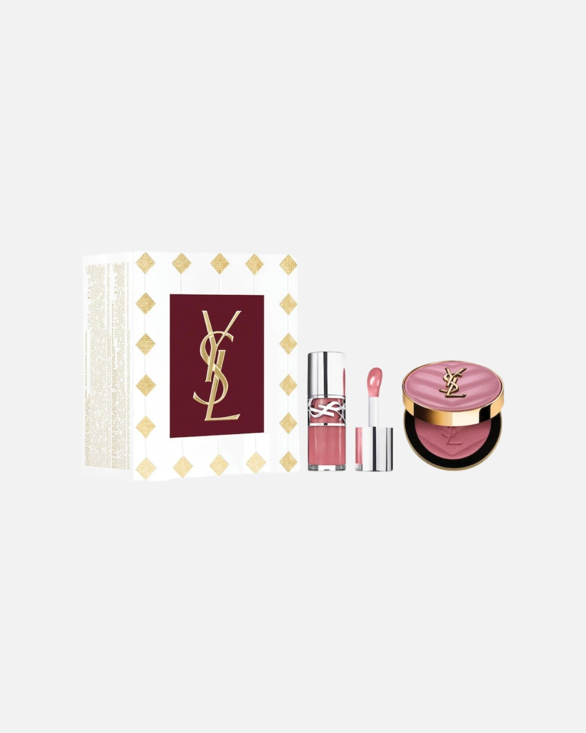 Yves Saint Laurent YSL Iconic Pink Lip Gloss & Blush Gift Set