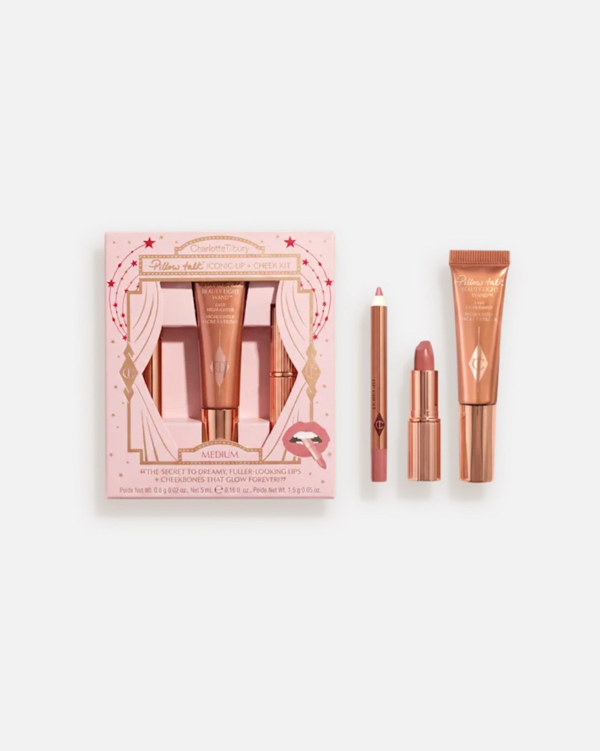Charlotte tilbury pillow talk iconic lip + cheek kit
