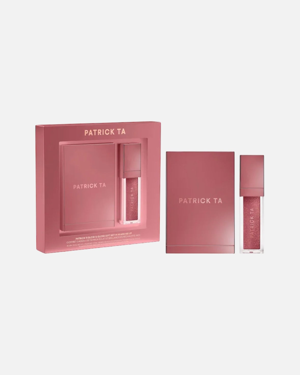 PATRICK TA Patrick's Glow and Gloss Set: Major Headlines Blush Duo and Lip Gloss Makeup Gift Set