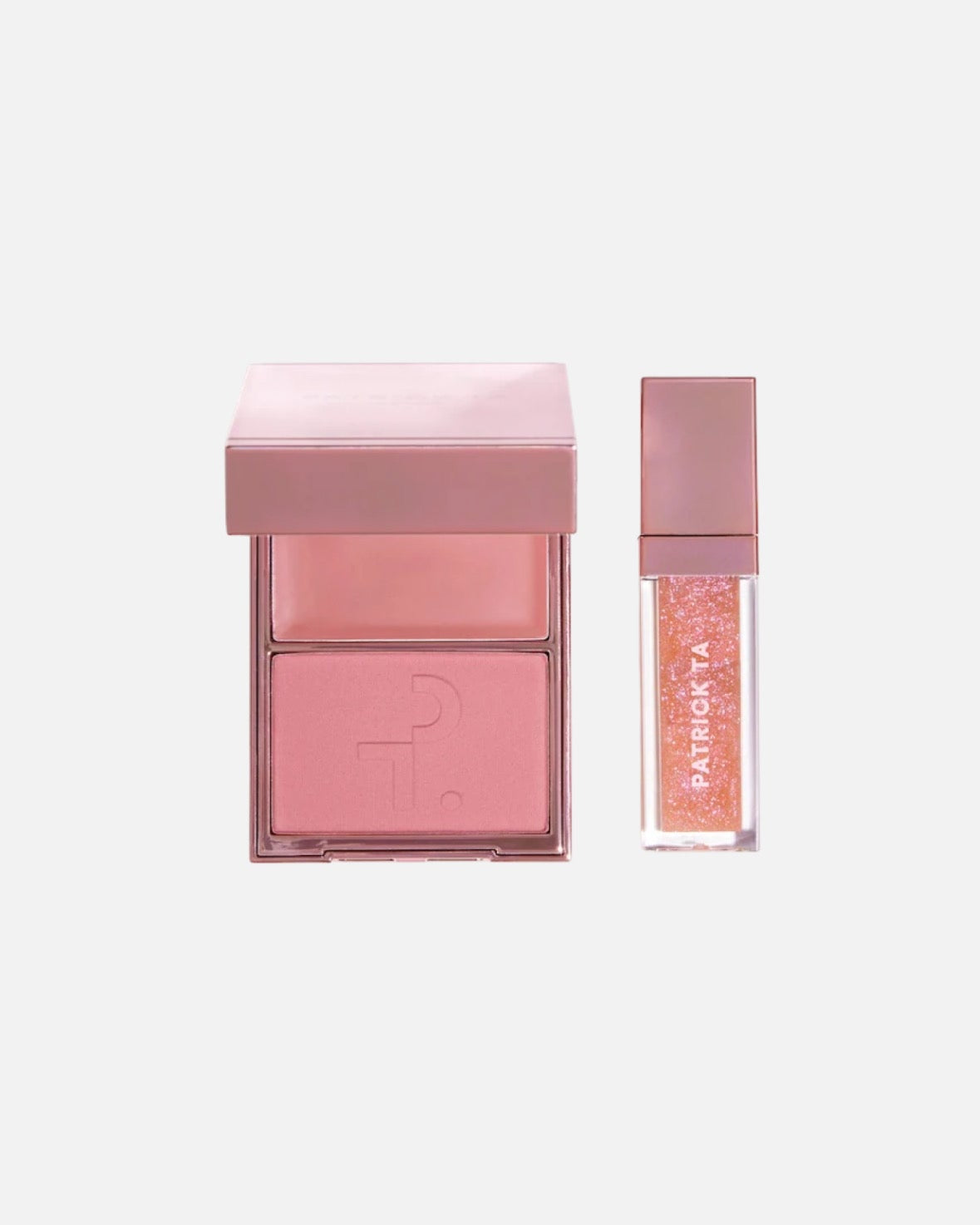 PATRICK TA Patrick's Glow and Gloss Set: Major Headlines Blush Duo and Lip Gloss Makeup Gift Set