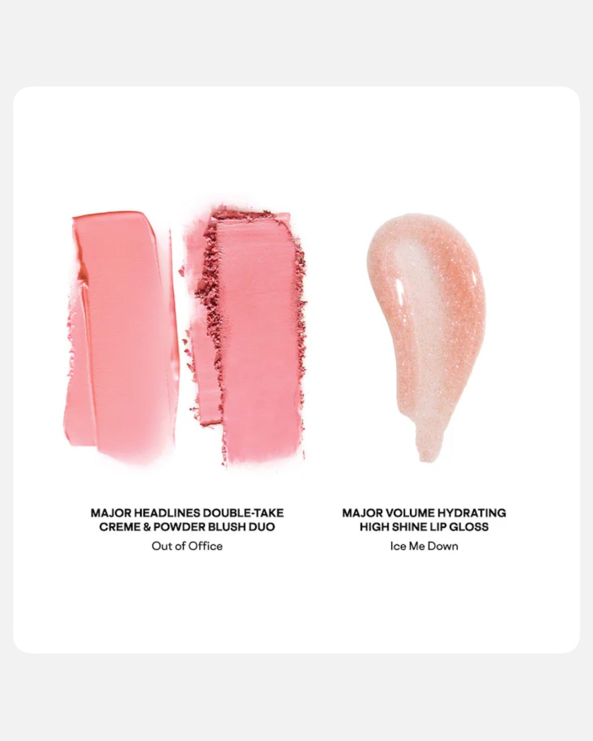 PATRICK TA Patrick's Glow and Gloss Set: Major Headlines Blush Duo and Lip Gloss Makeup Gift Set