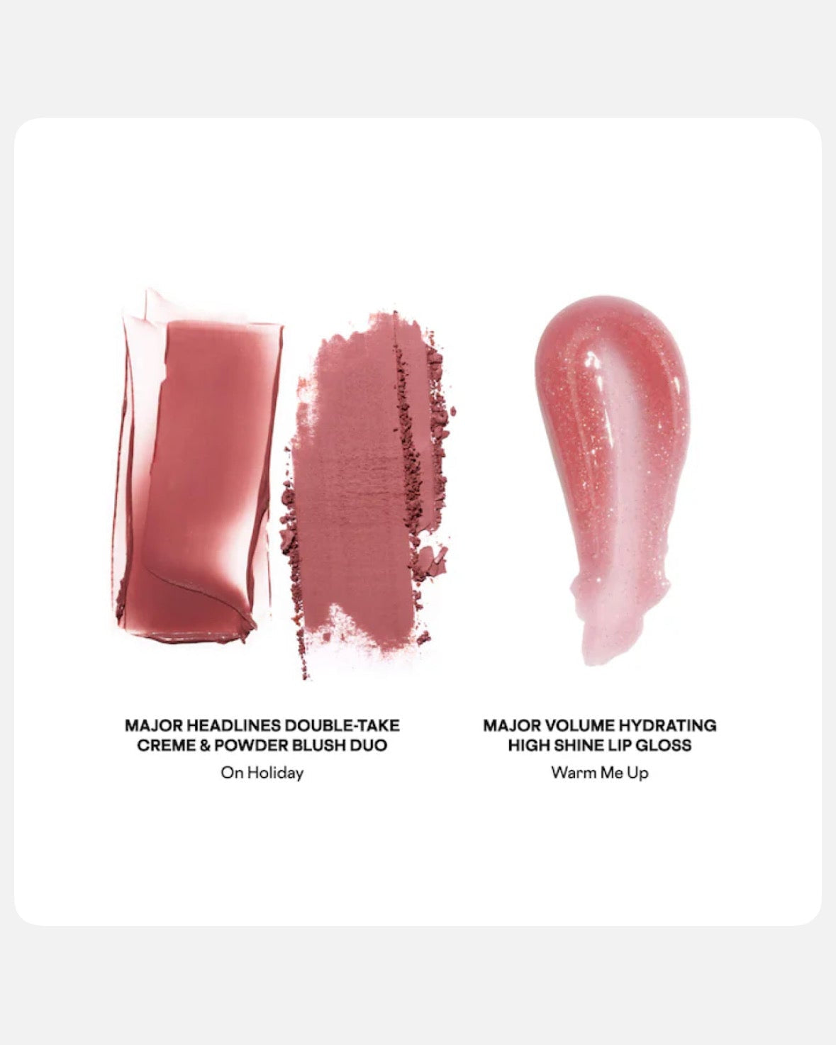 PATRICK TA Patrick's Glow and Gloss Set: Major Headlines Blush Duo and Lip Gloss Makeup Gift Set