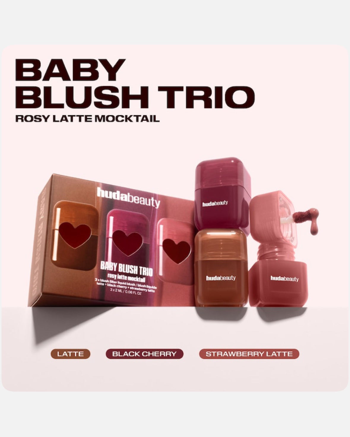 HUDA BEAUTY  Mini Blush Mocktail Trio Gift Set