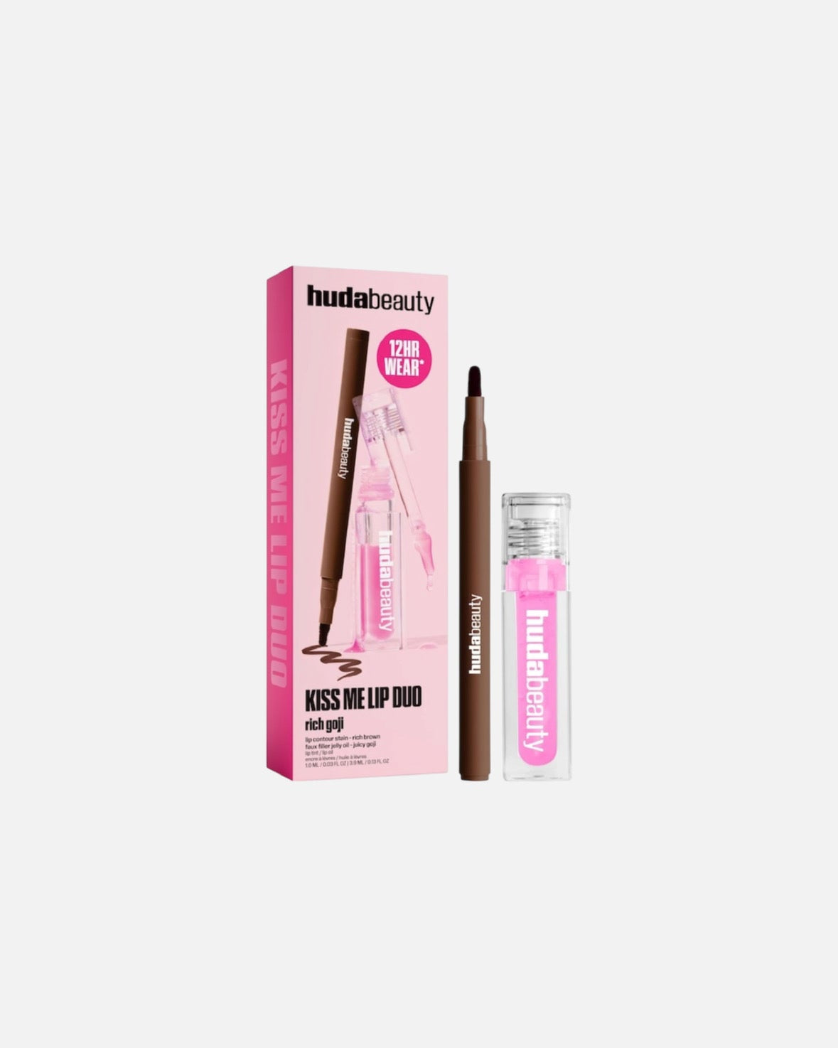 HUDA BEAUTY Kiss Me Lip Contour Stain and Lip Jelly Gift Set