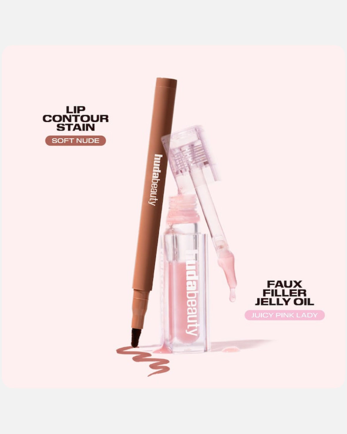 HUDA BEAUTY Kiss Me Lip Contour Stain and Lip Jelly Gift Set