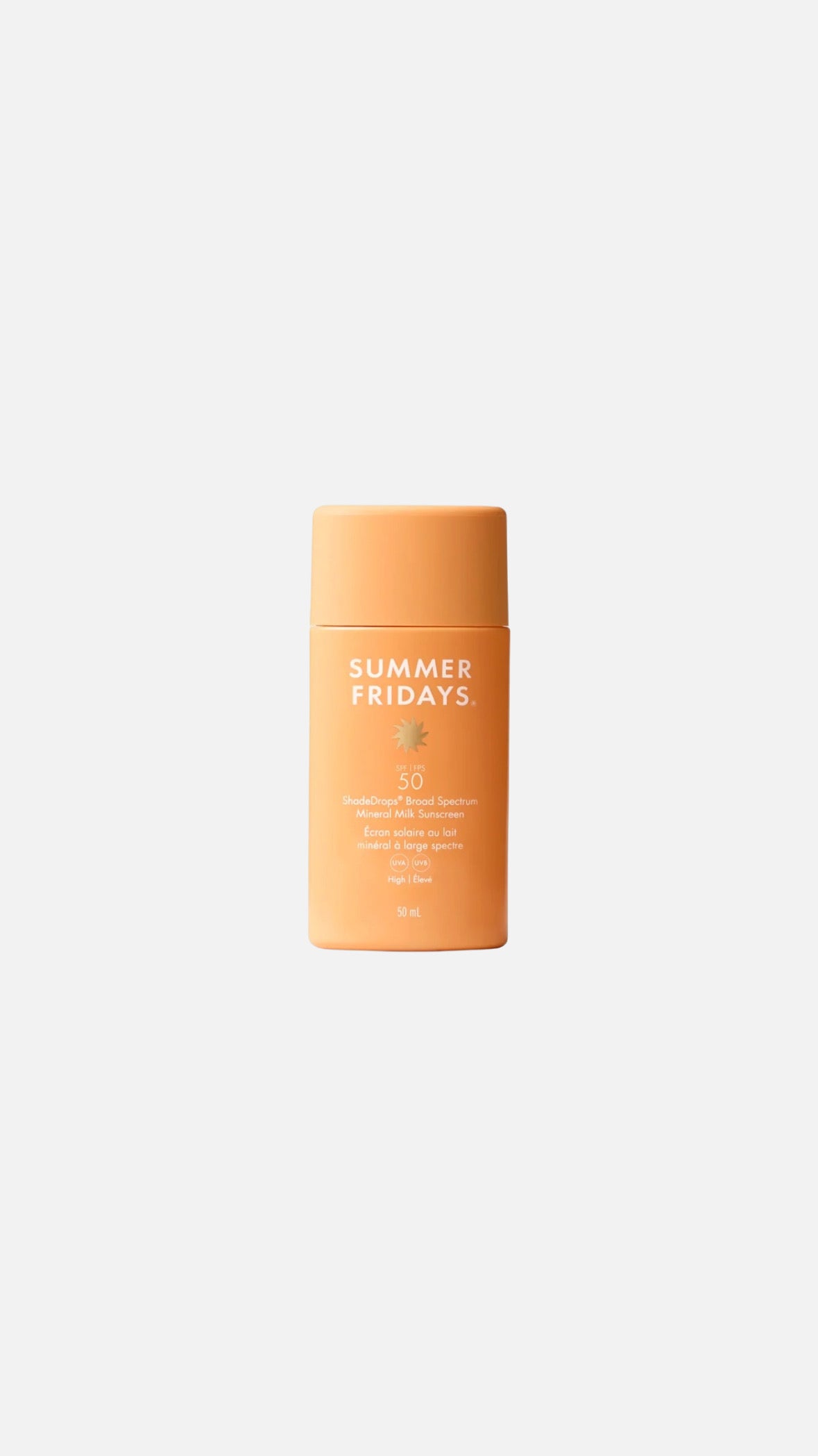 Summer Fridays ShadeDrops Broad Spectrum SPF 50 Mineral Milk Sunscreen