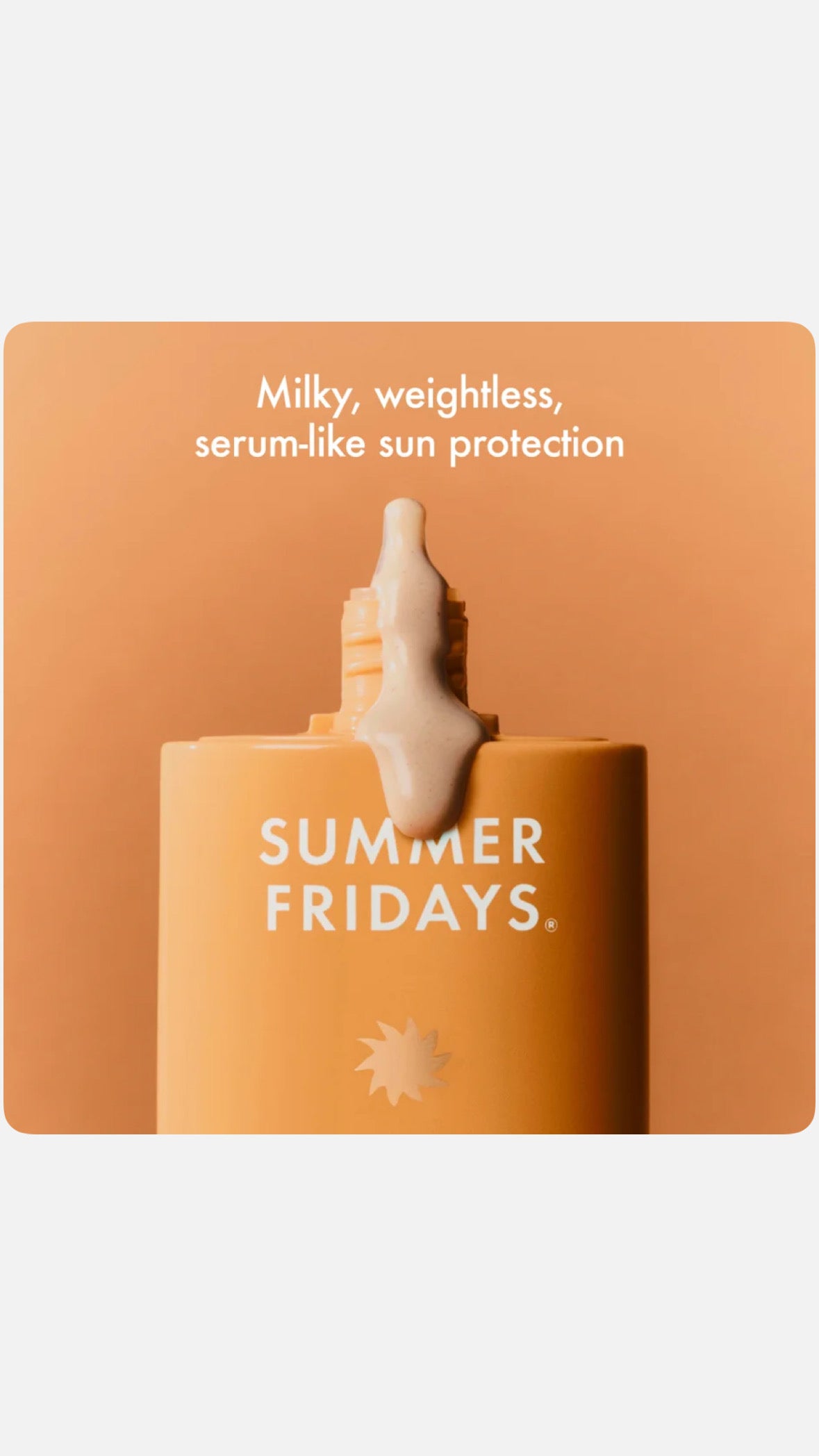 Summer Fridays ShadeDrops Broad Spectrum SPF 50 Mineral Milk Sunscreen