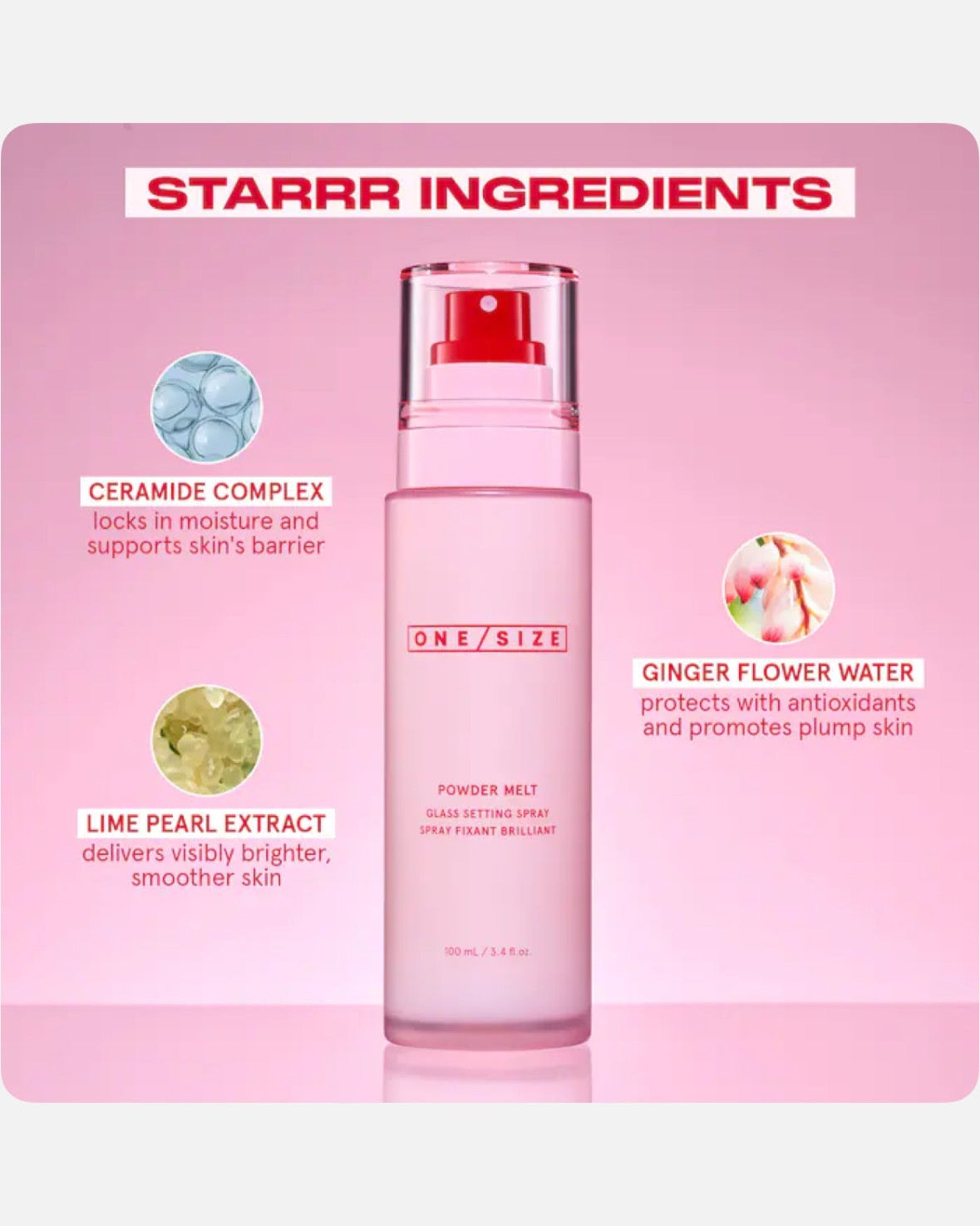 ONE/SIZE by Patrick Starrr Powder Melt Glass Setting Spray