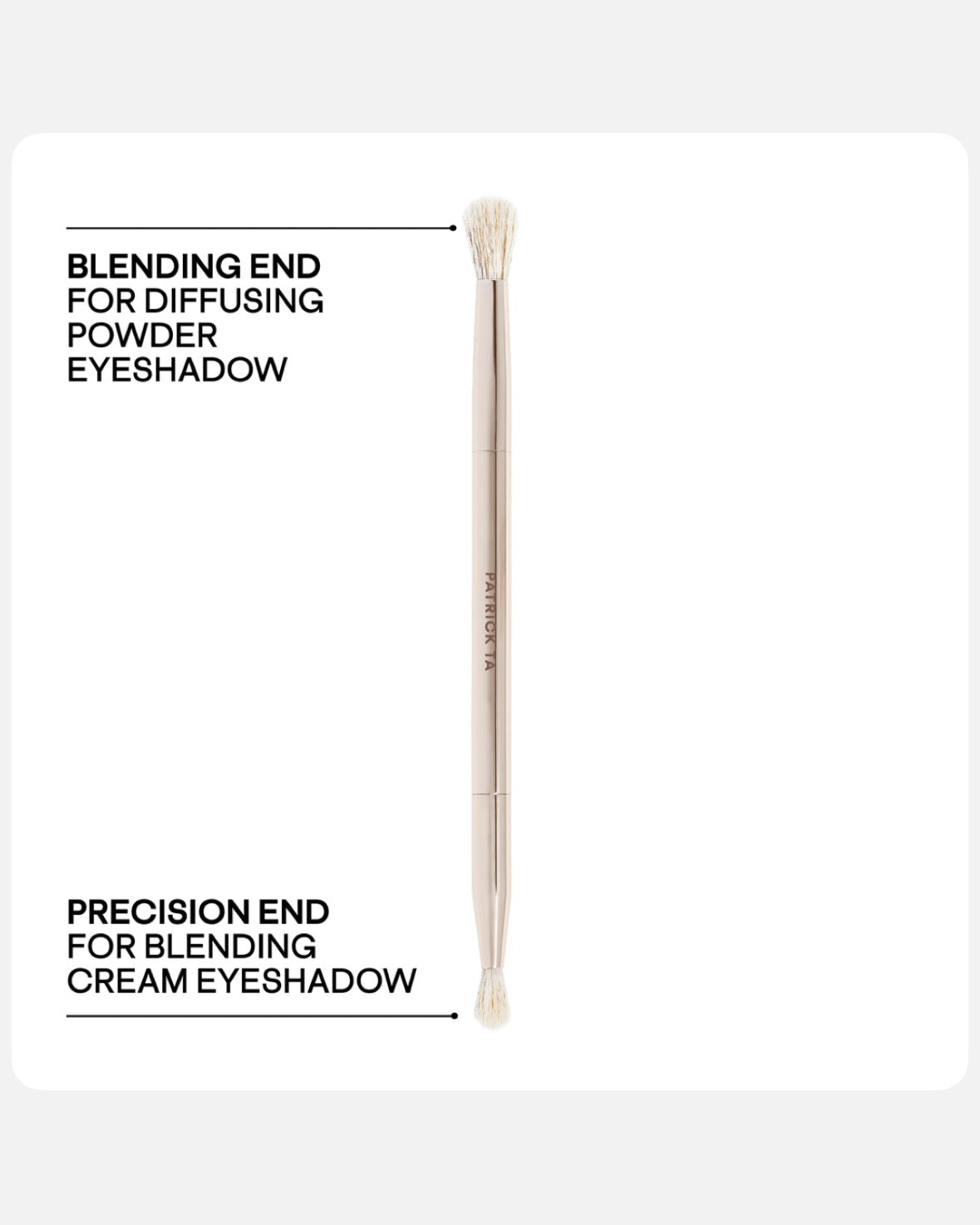 PATRICK TA Dual Ended Eyeshadow Brush – Drya Cosmetics