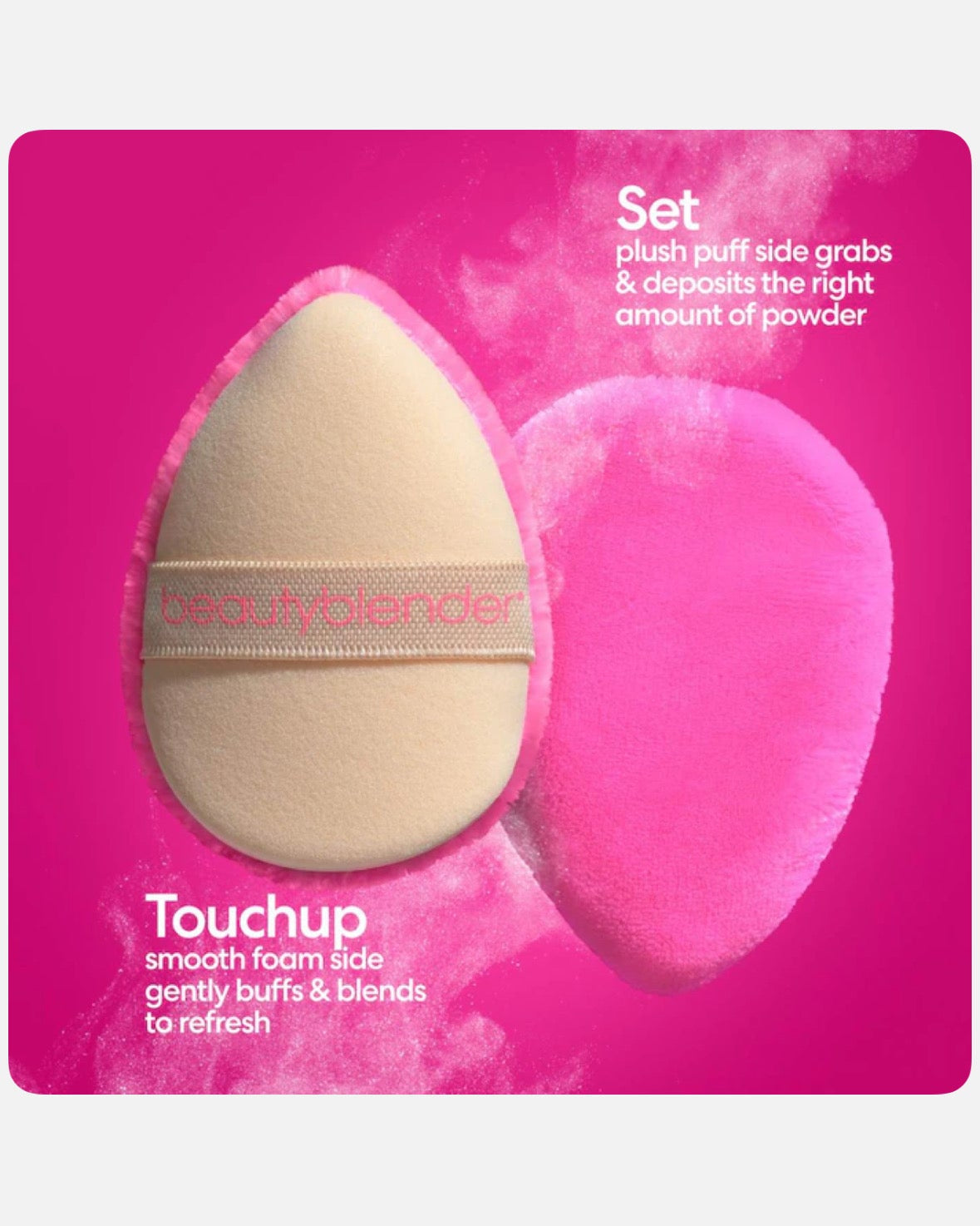 Beautyblender POWER POCKET PUFF™ Dual-Sided Powder Puff for Setting and Baking