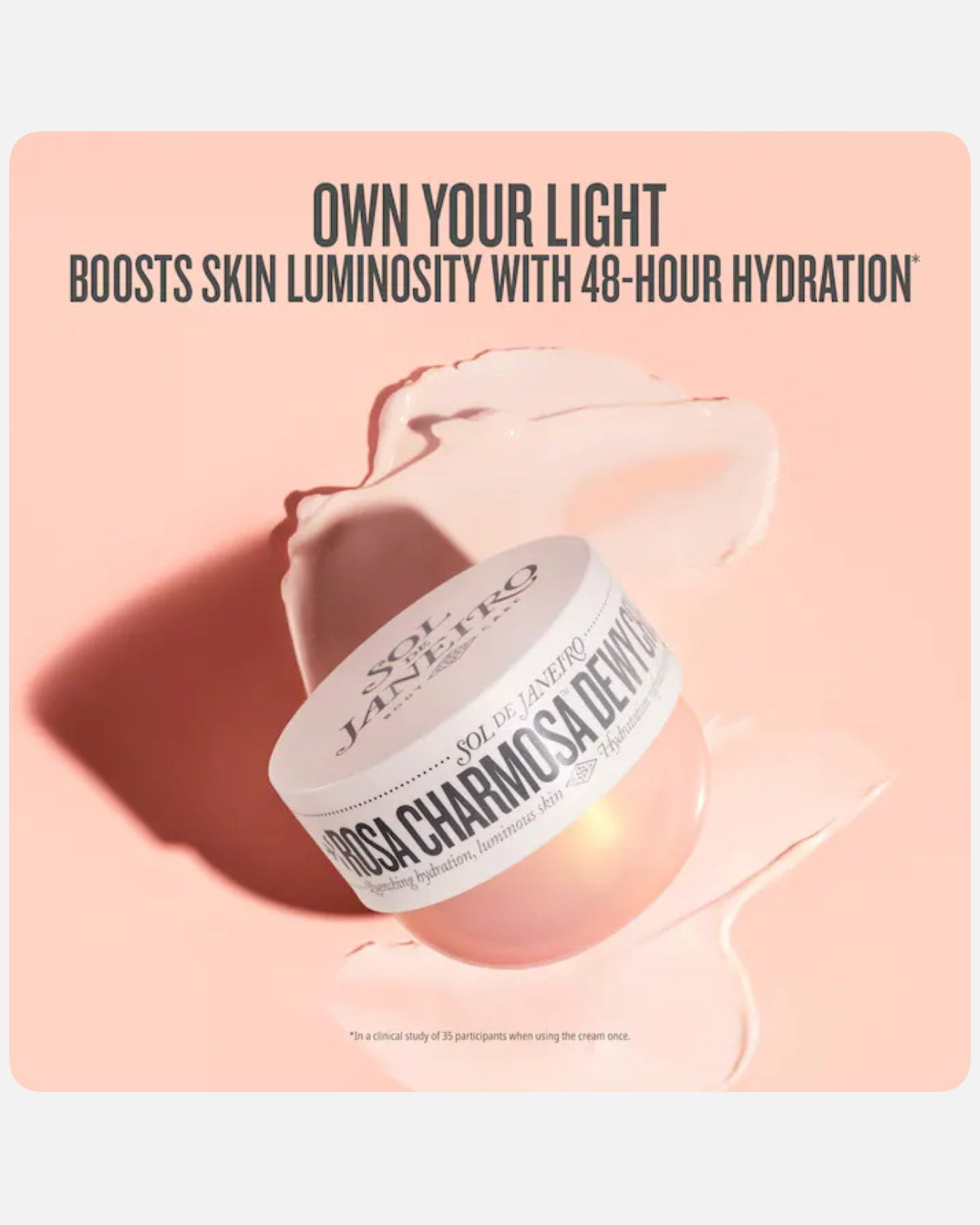 Sol de Janeiro Rosa Charmosa™ Dewy Body Cream with Rosewater + Crystal Peptides