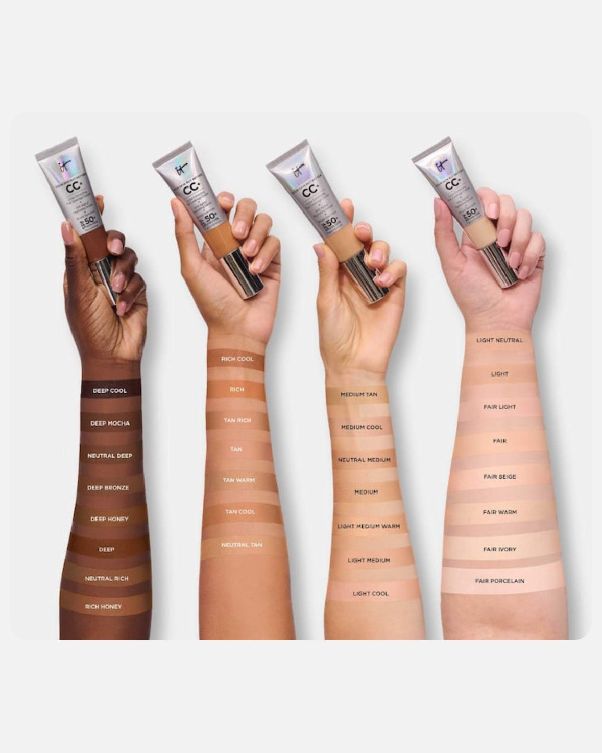 IT Cosmetics CC+ Cream Full Coverage Color Correcting Foundation with SPF 50+