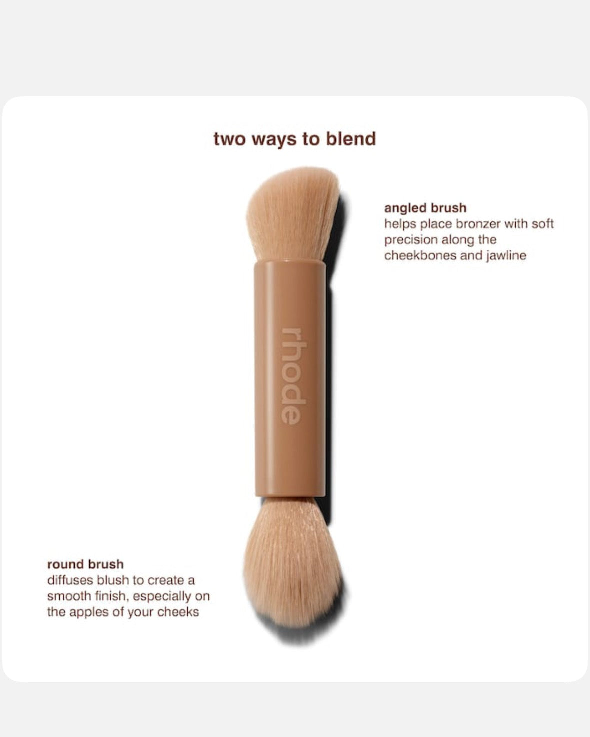 Rhode Pocket Brush Double-Ended Makeup Brush