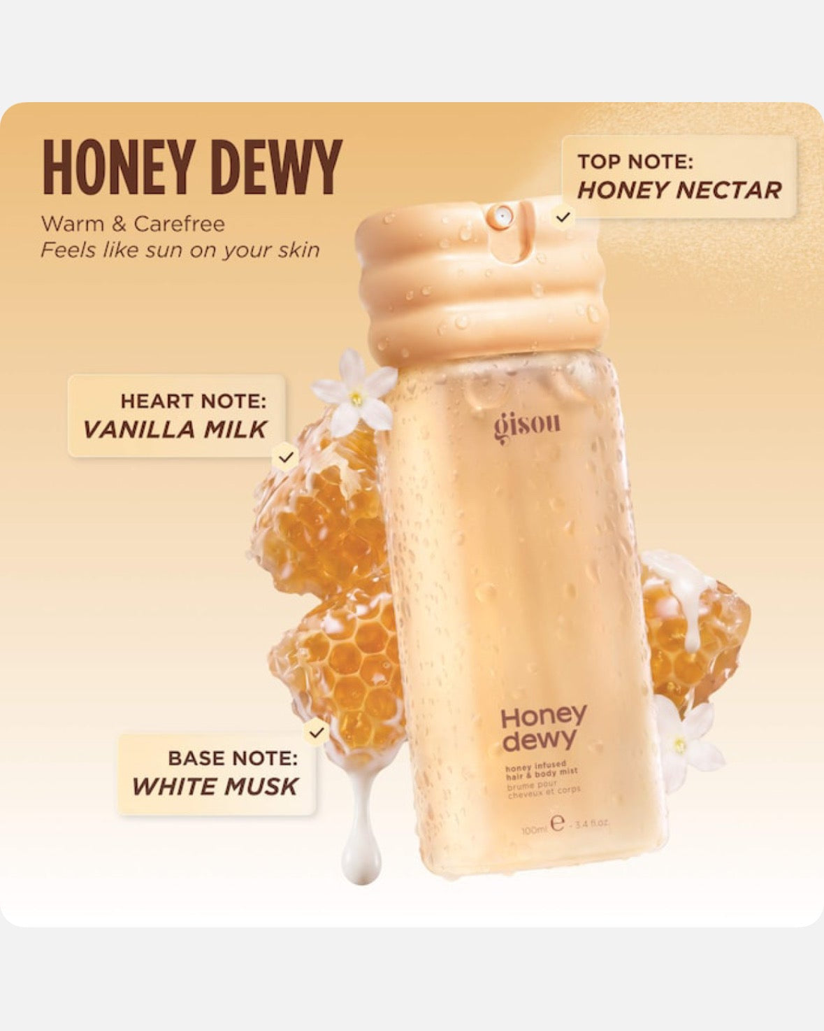 Gisou Honey Dewy Honey Infused Hair & Body Mist