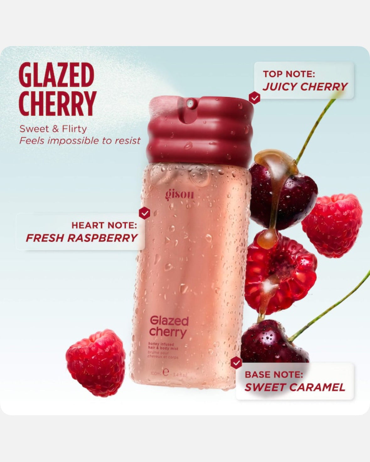 Gisou Glazed Cherry Honey Infused Hair & Body Mist