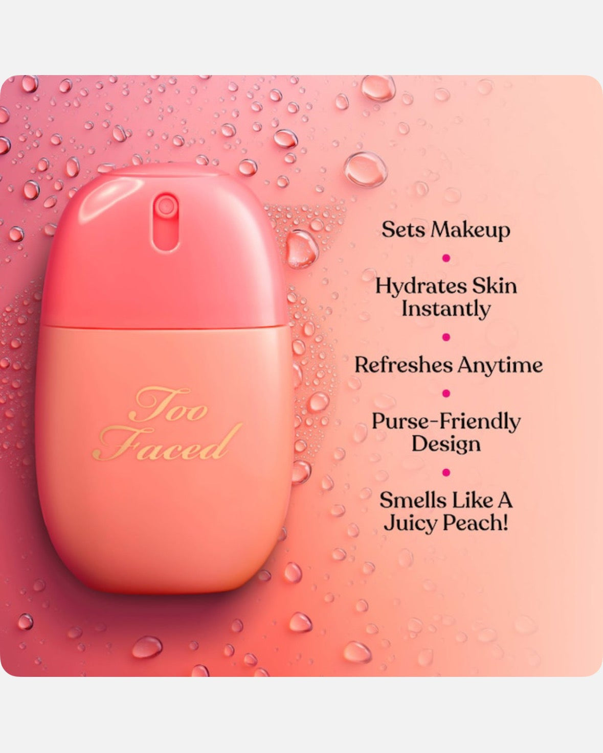 Too Faced Peach Mist Hydrating Setting Spray