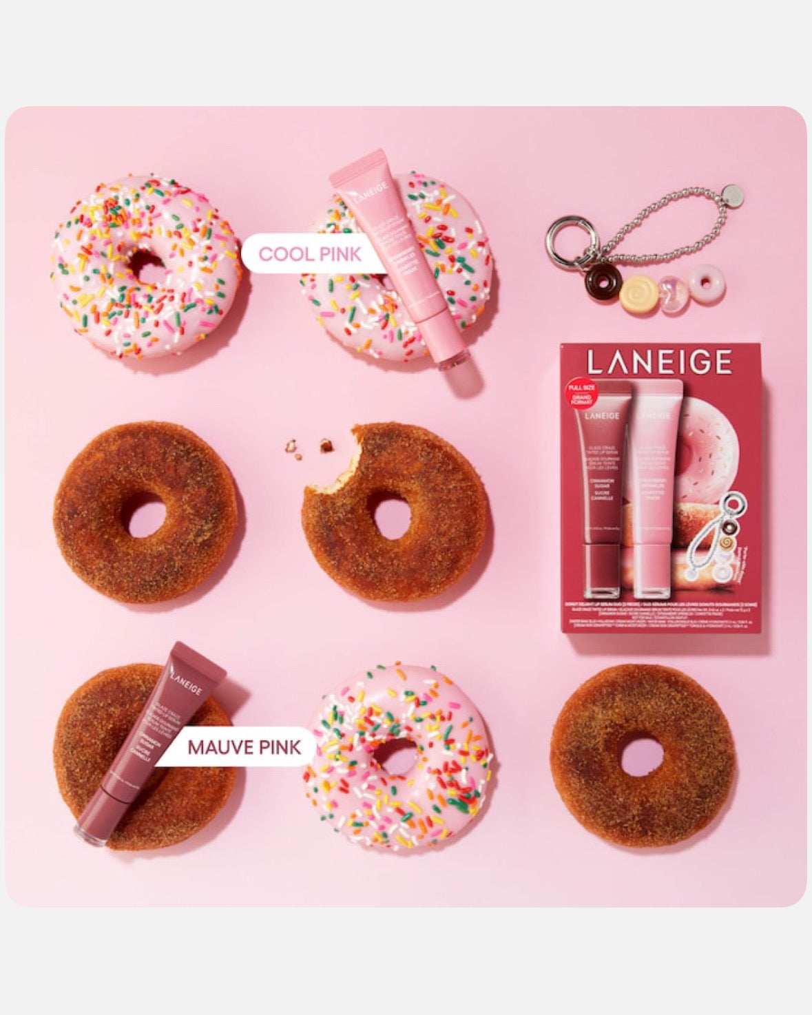 LANEIGE Glaze Craze Donut Delight Hydrating Tinted Lip Serum Duo