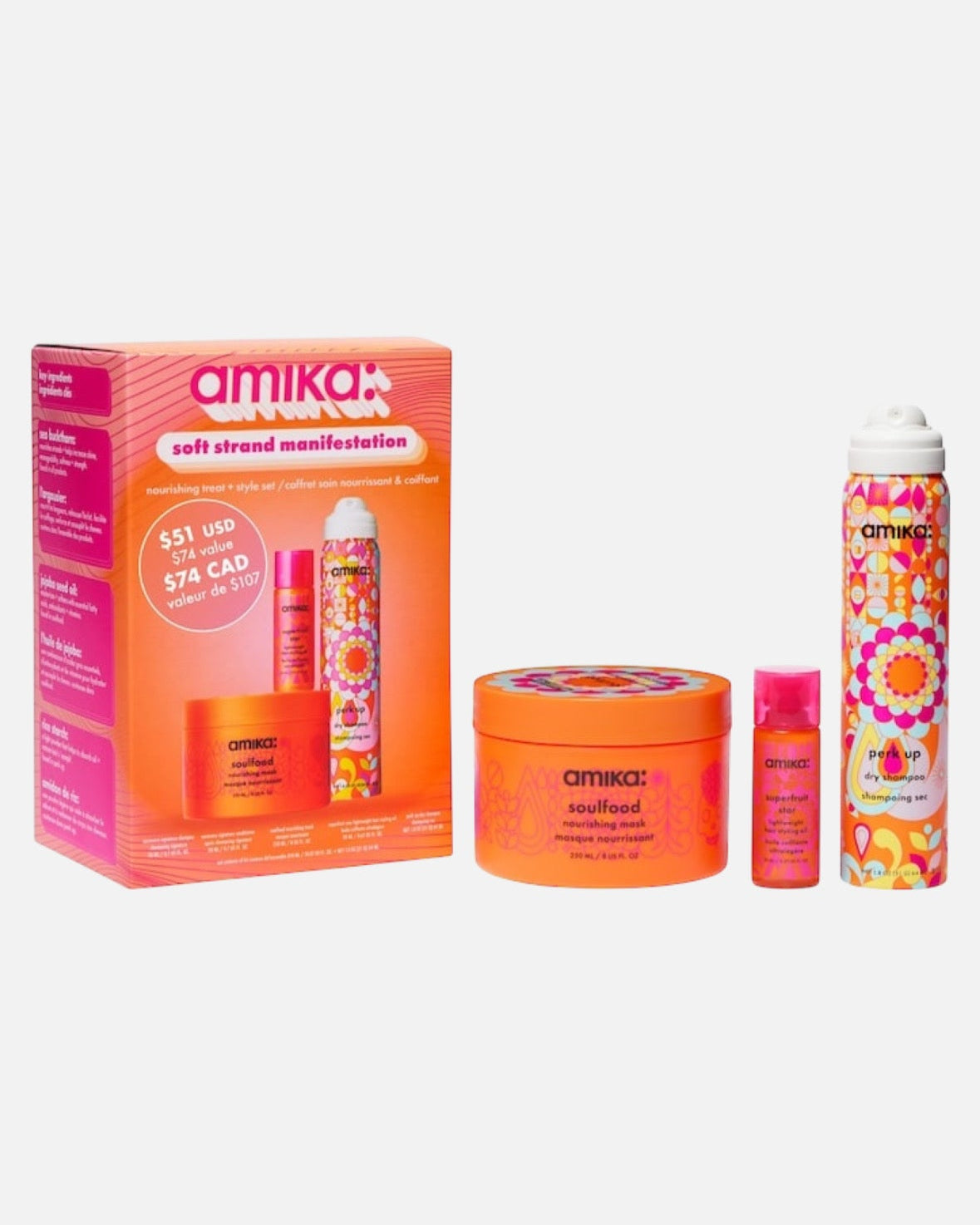 amika Soft Strand Manifestation Nourishing Treat + Style Hair Gift Set