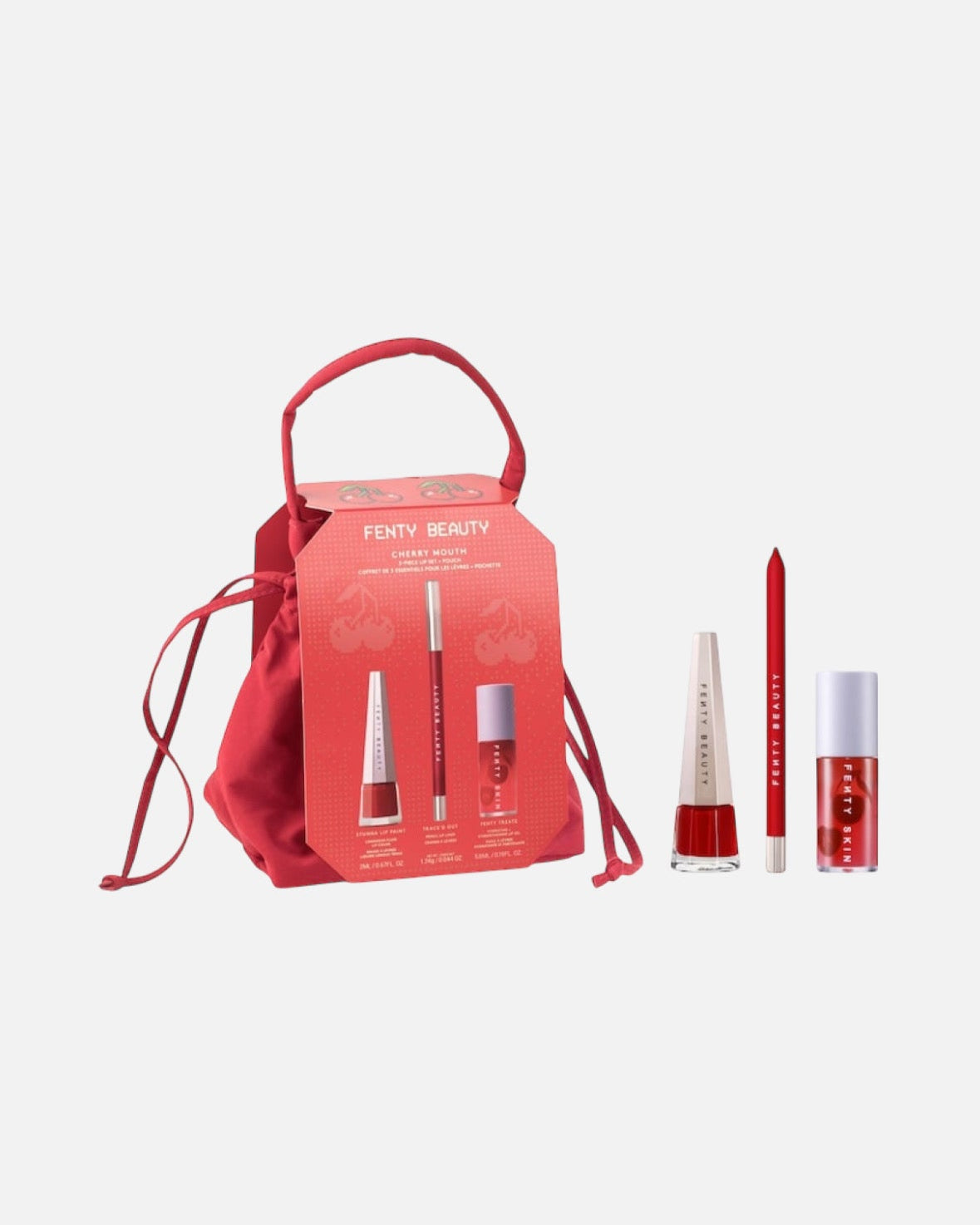 Fenty Beauty by Rihanna Cherry Mouth 3-Piece Lip Set + Pouch