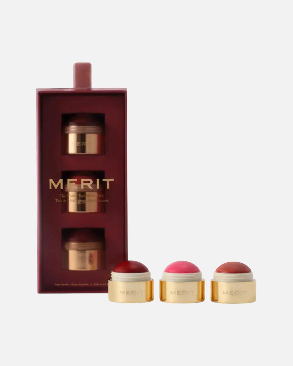 MERIT The Mini Flush Blush Balm Trio