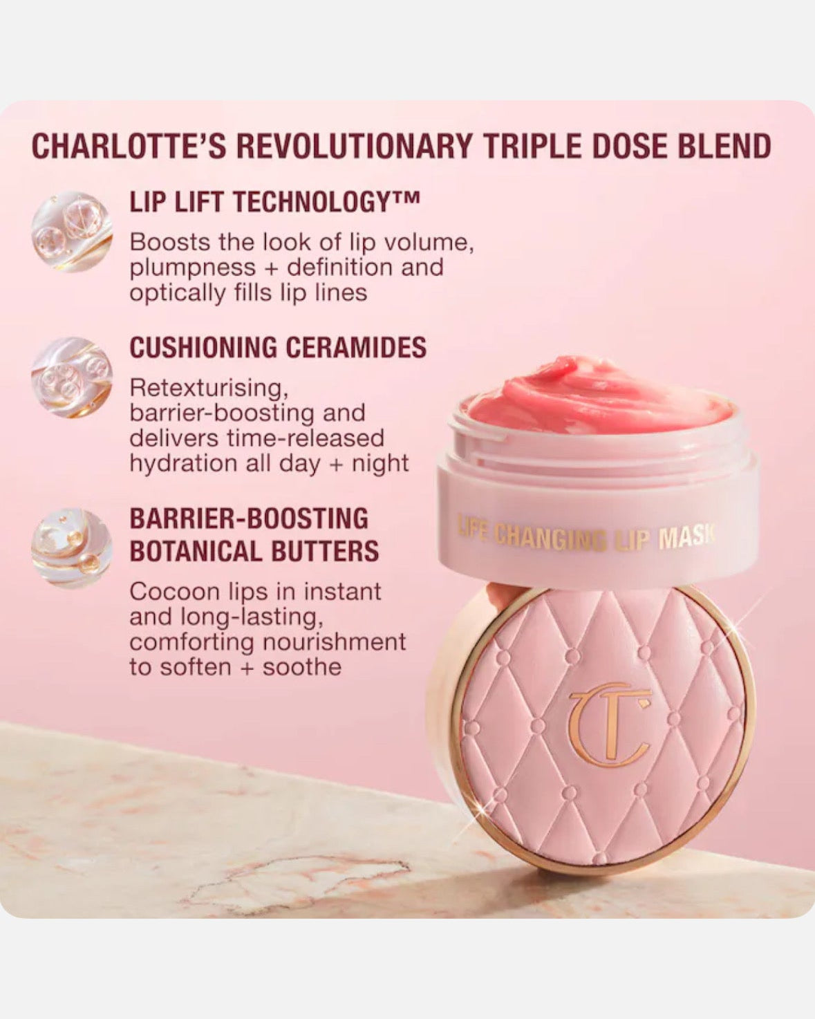 Charlotte Tilbury Life Changing Lip Mask with Cushioning Ceramides
