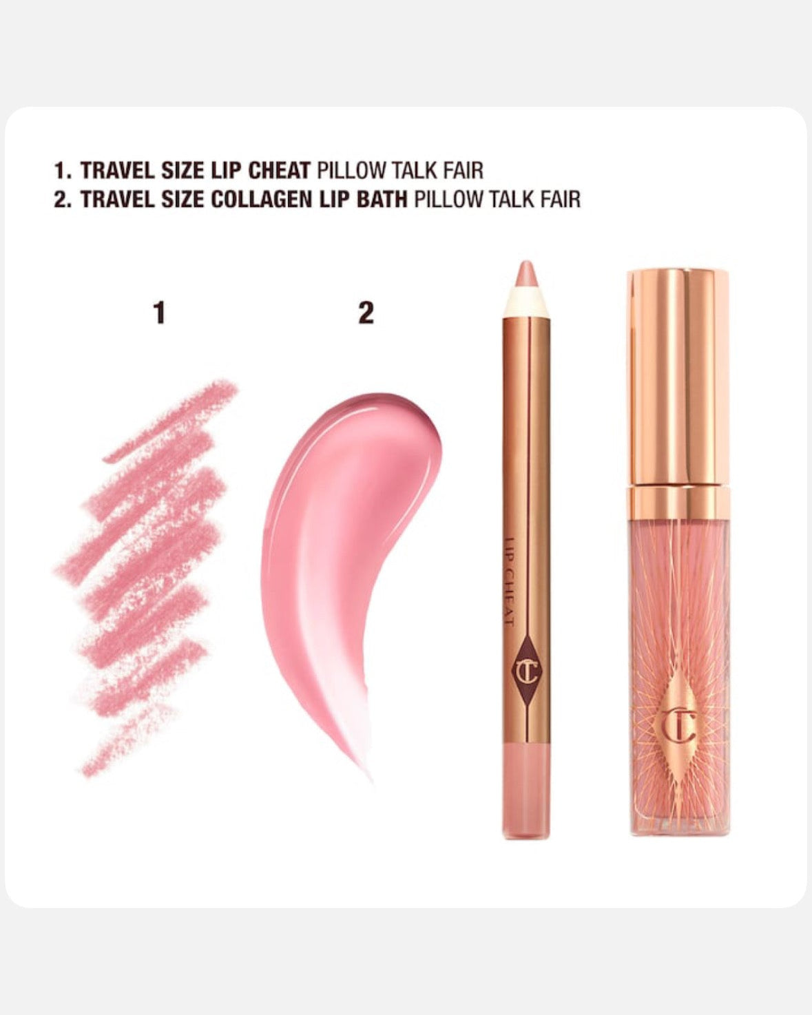 Charlotte Tilbury Mini Pillow Talk Glossy Lip Duos