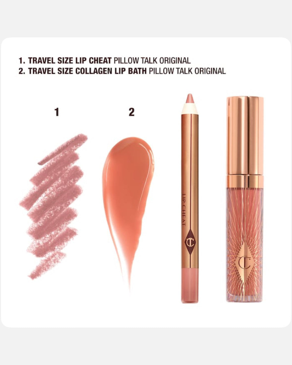 Charlotte Tilbury Mini Pillow Talk Glossy Lip Duos
