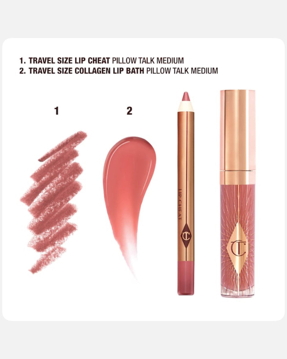Charlotte Tilbury Mini Pillow Talk Glossy Lip Duos