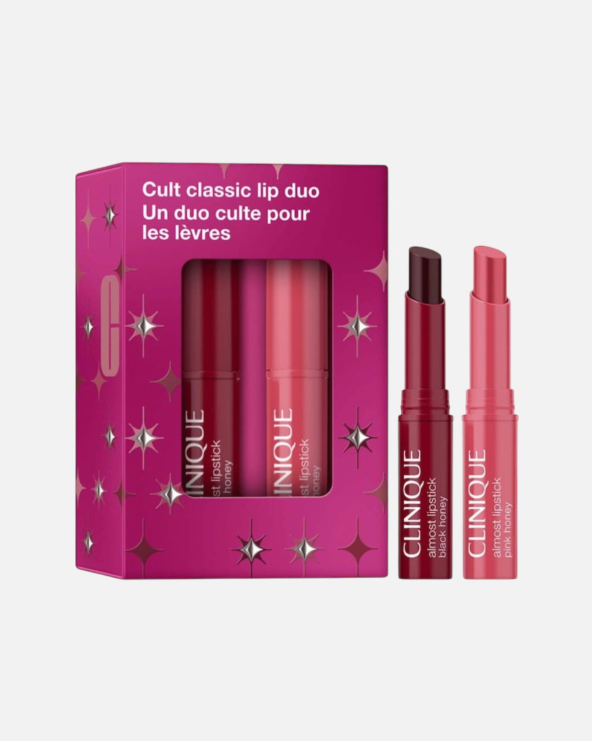 CLINIQUE Mini Cult Classic Pink & Black Honey Lip Gift Set